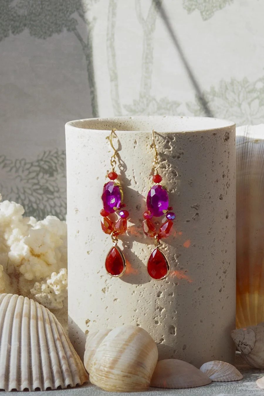 Full Blossom Glass Bead Earrings