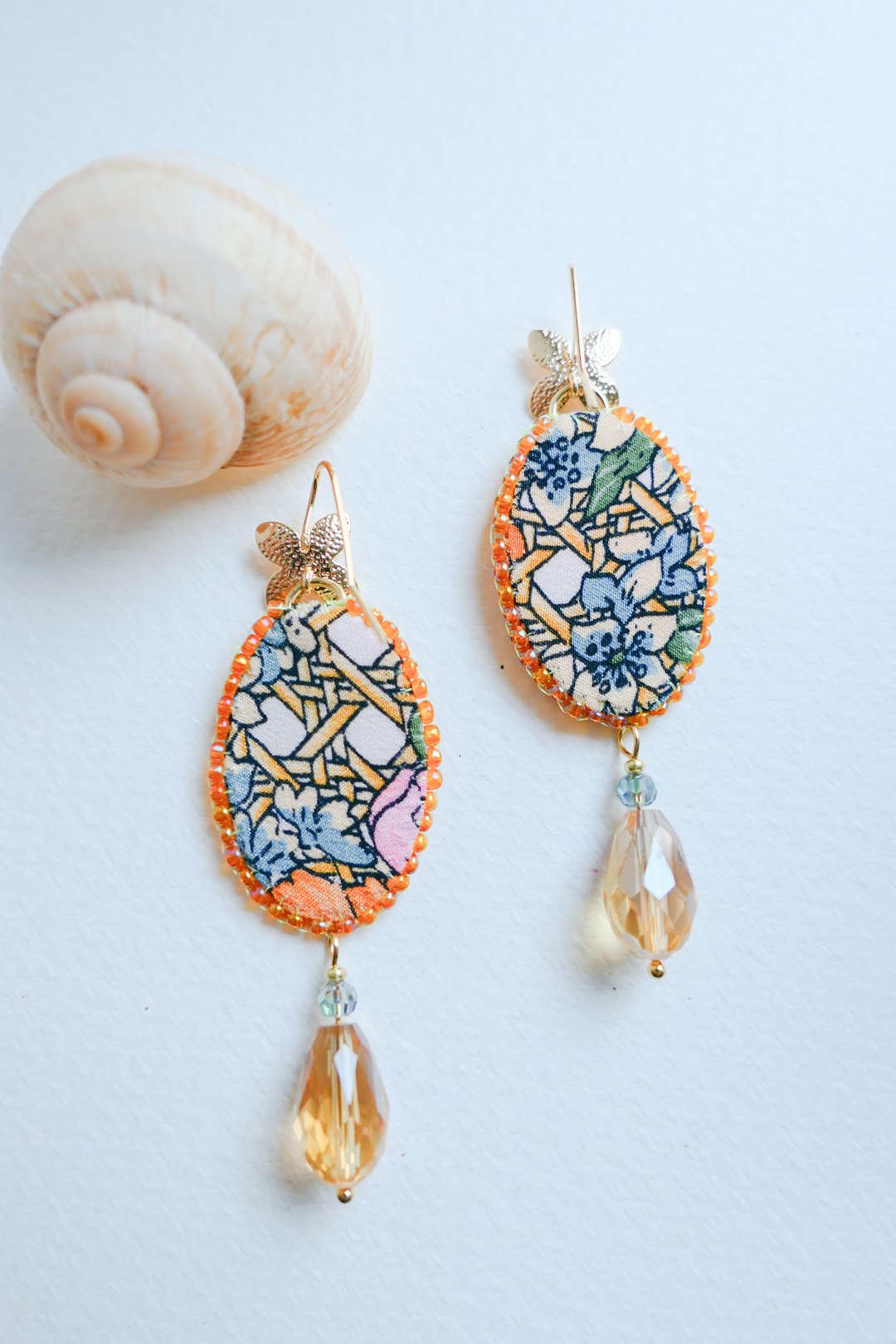 Floral Light Silk Earrings