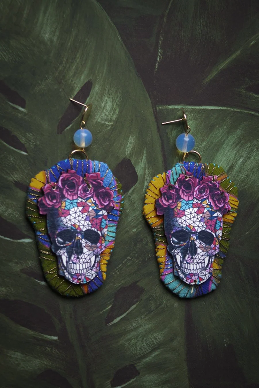 Rose Skull Haute Couture Earrings by Nikkotakko