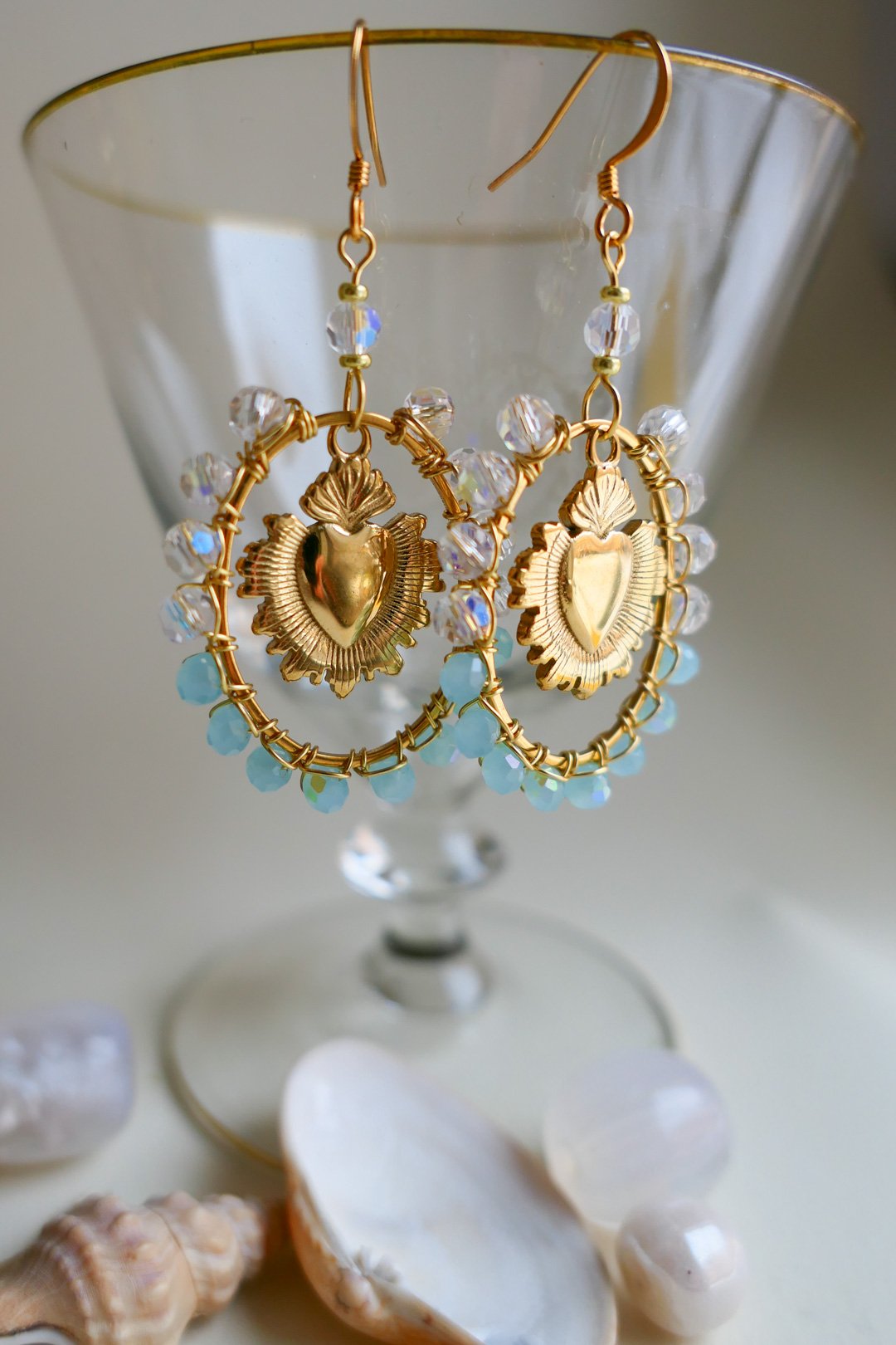 Flaming Heart Earrings