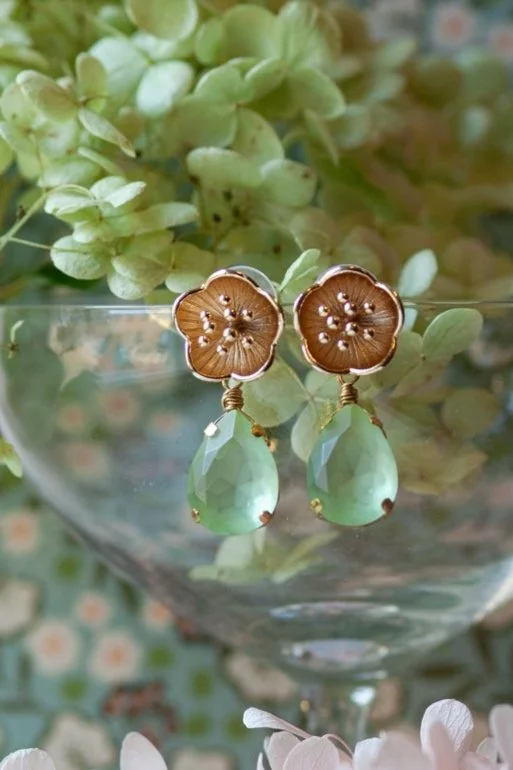 Petals of Spring Glass Charm Earrings