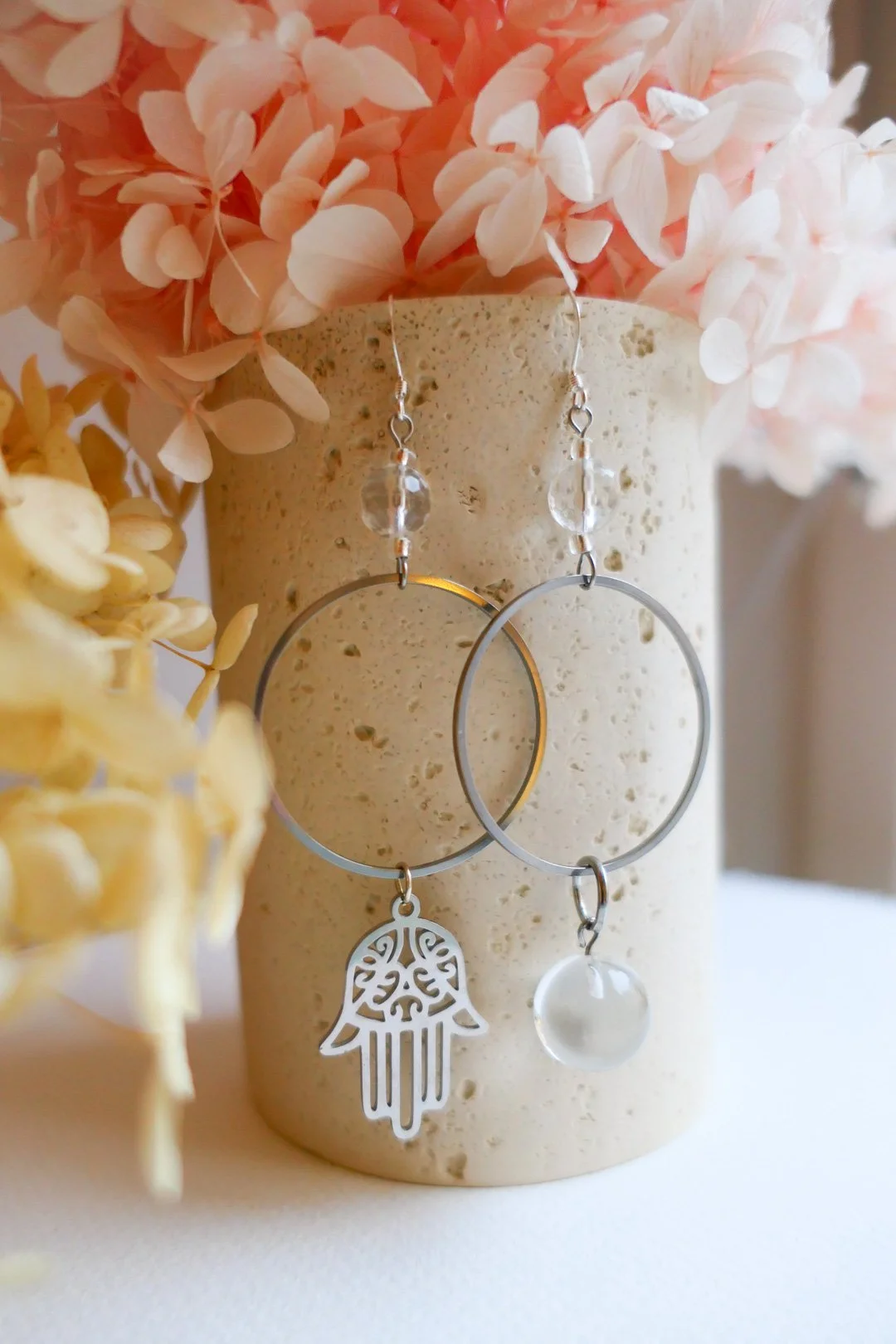 Safe Quartz Crystal Earrings