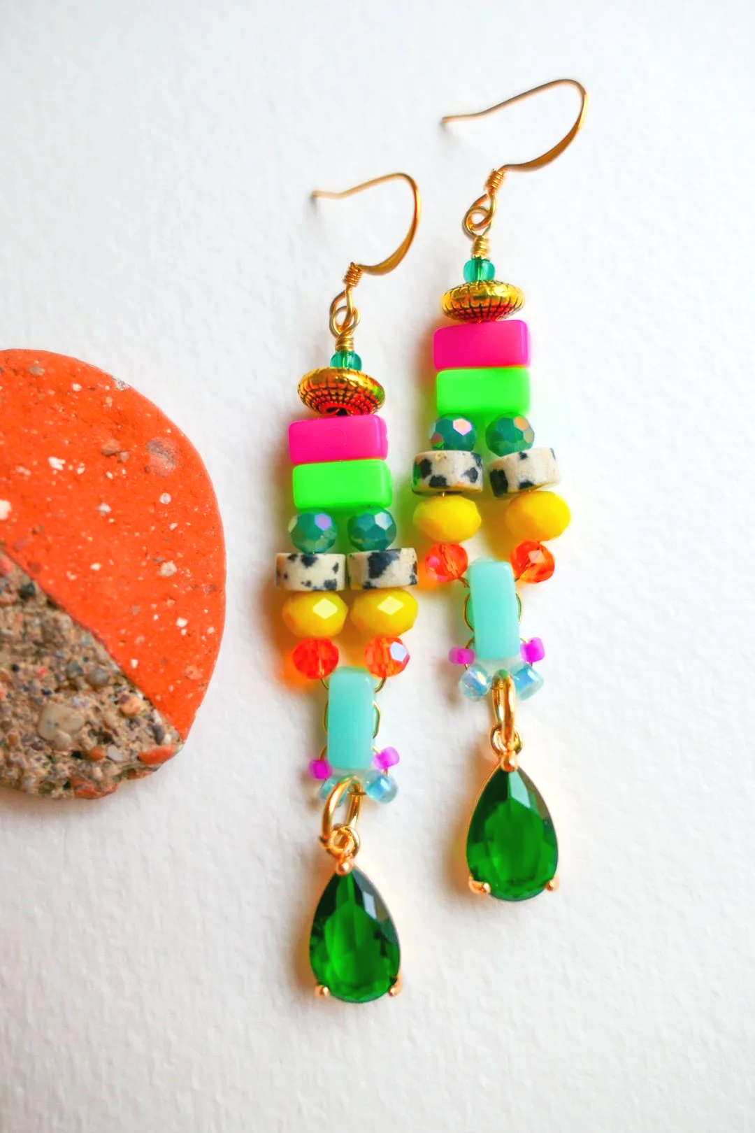 Jungle Puzzle Colourful Statement Earrings