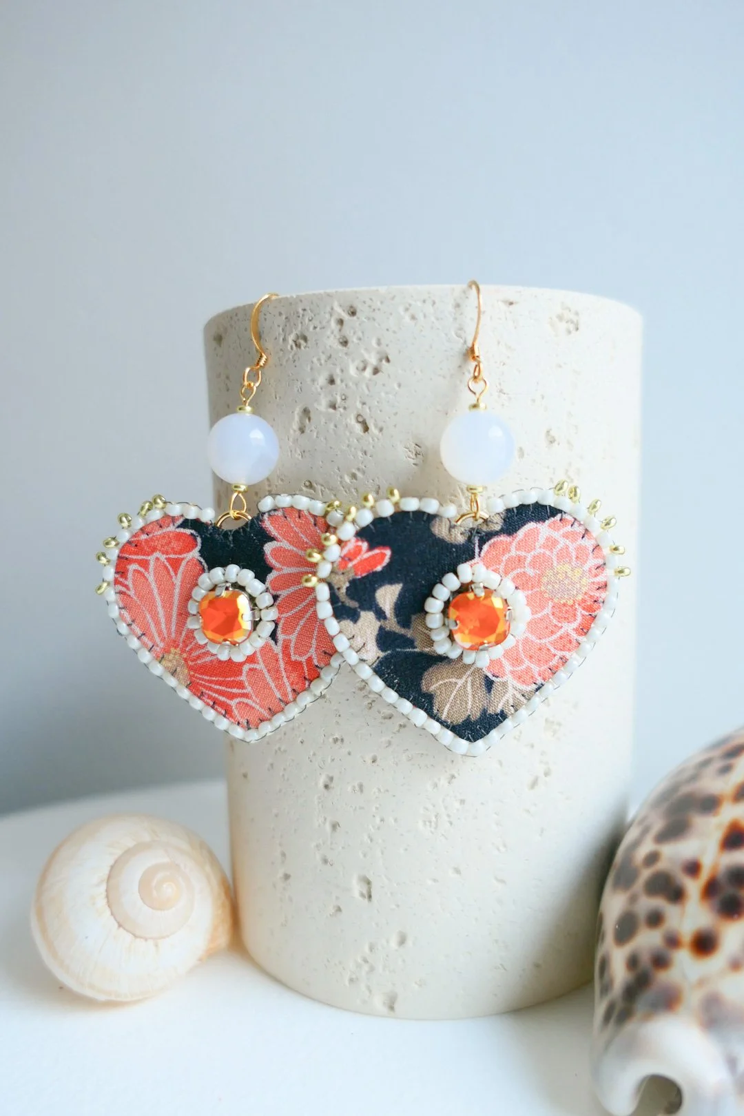 Heart of Kyoto Recycled Kimono Silk Earrings