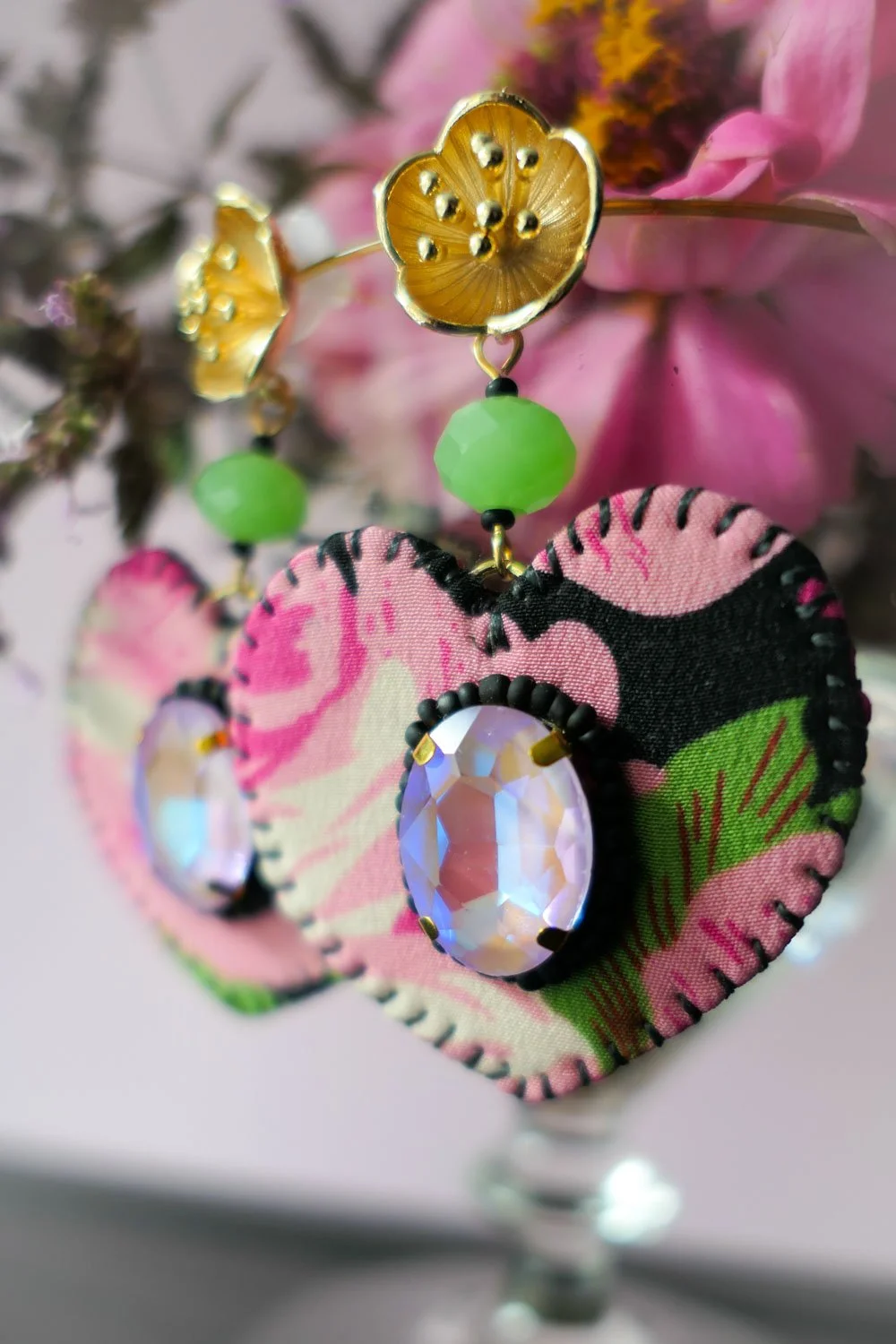 Silk Rose Earrings | Lilac