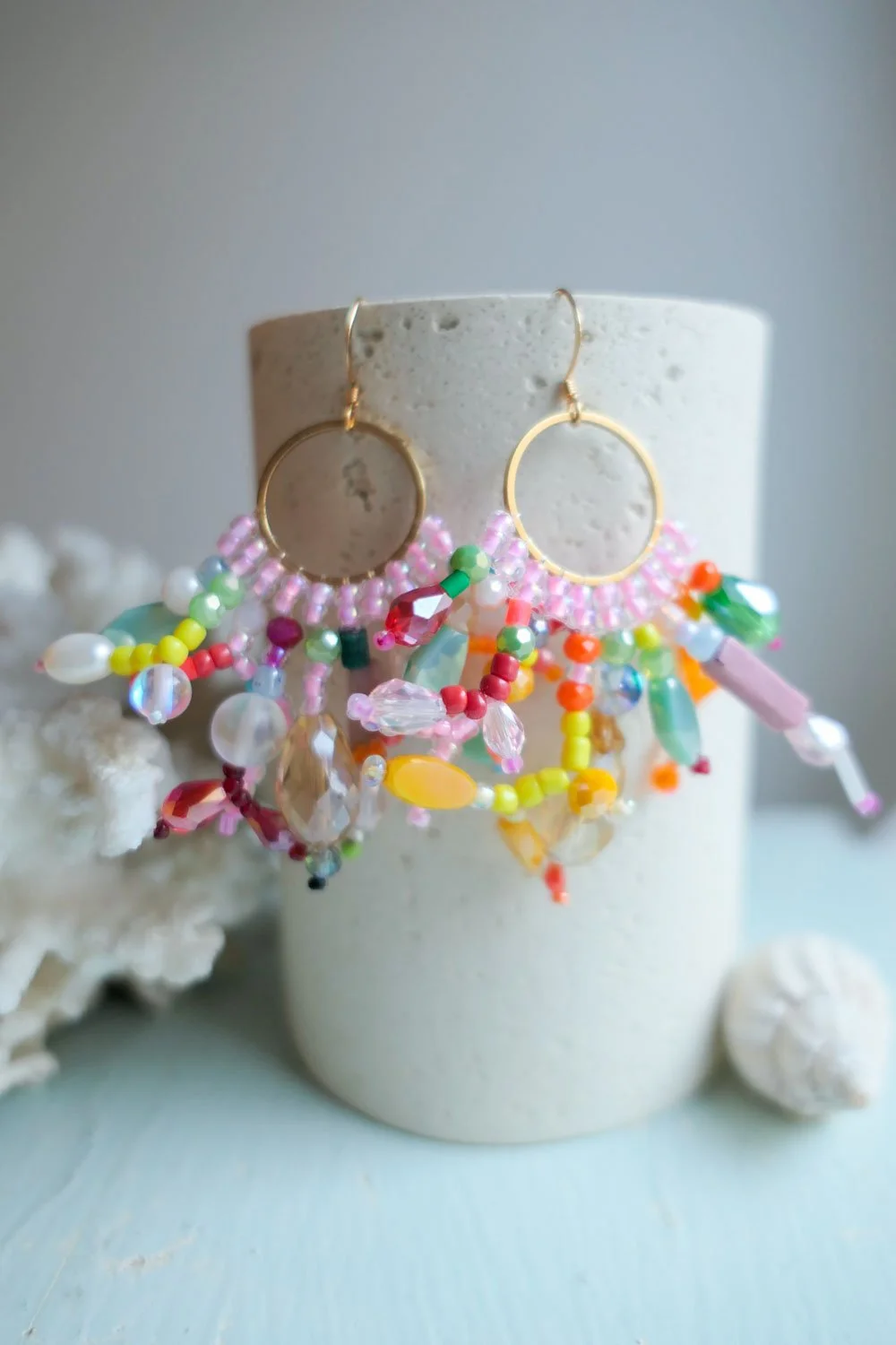 What a Mess! Glass Bead Earrings (M)