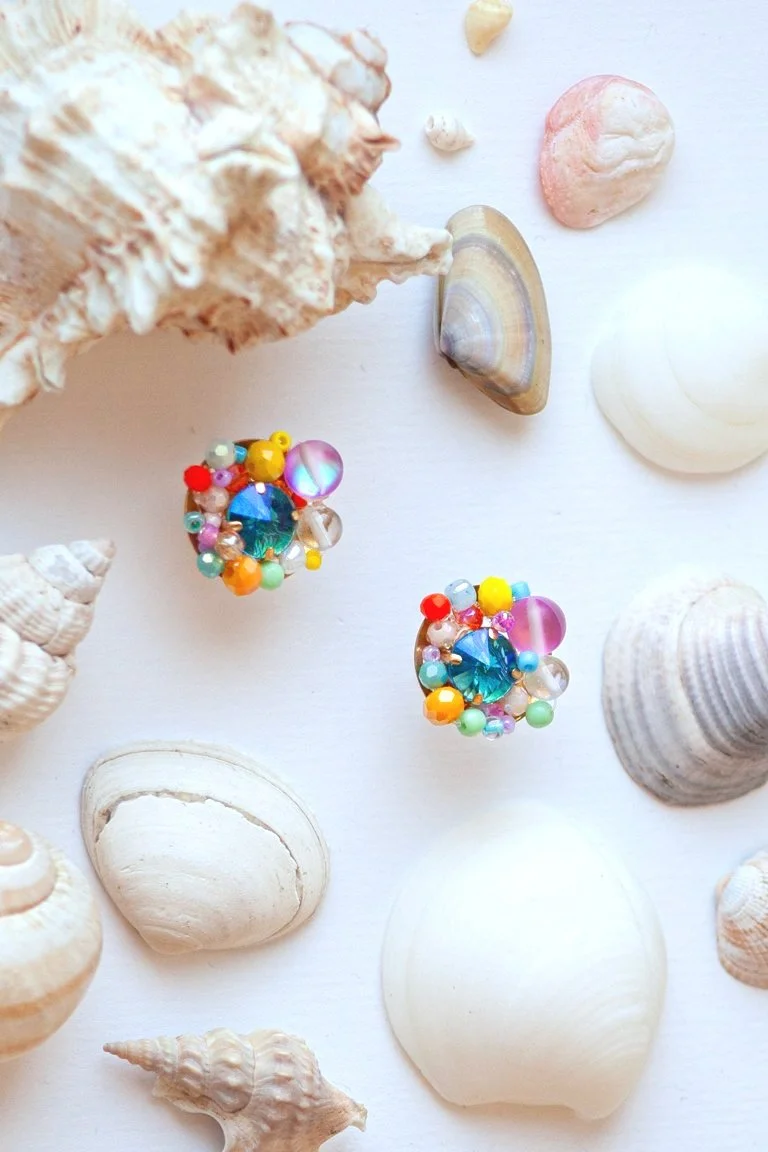 Confet Glass Bead Earrings by Nikkotakko