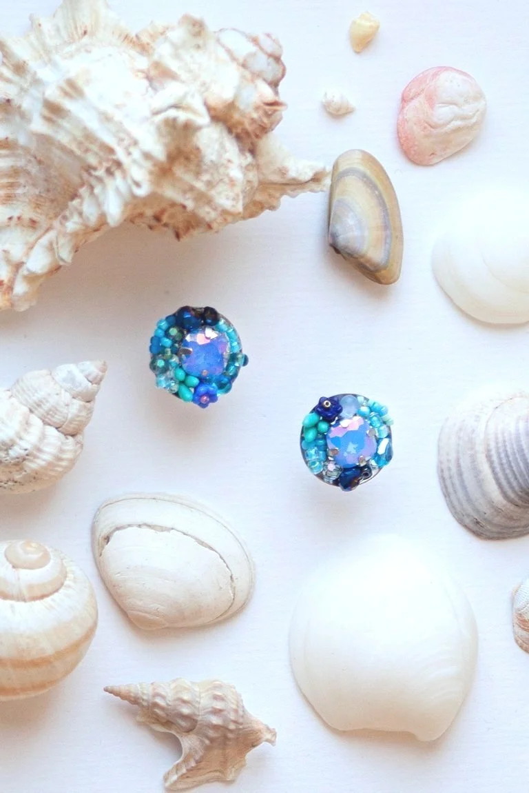 Confet Glass Bead Earrings by Nikkotakko