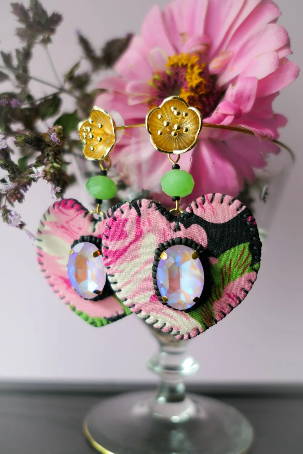 Silk Rose Earrings | Lilac