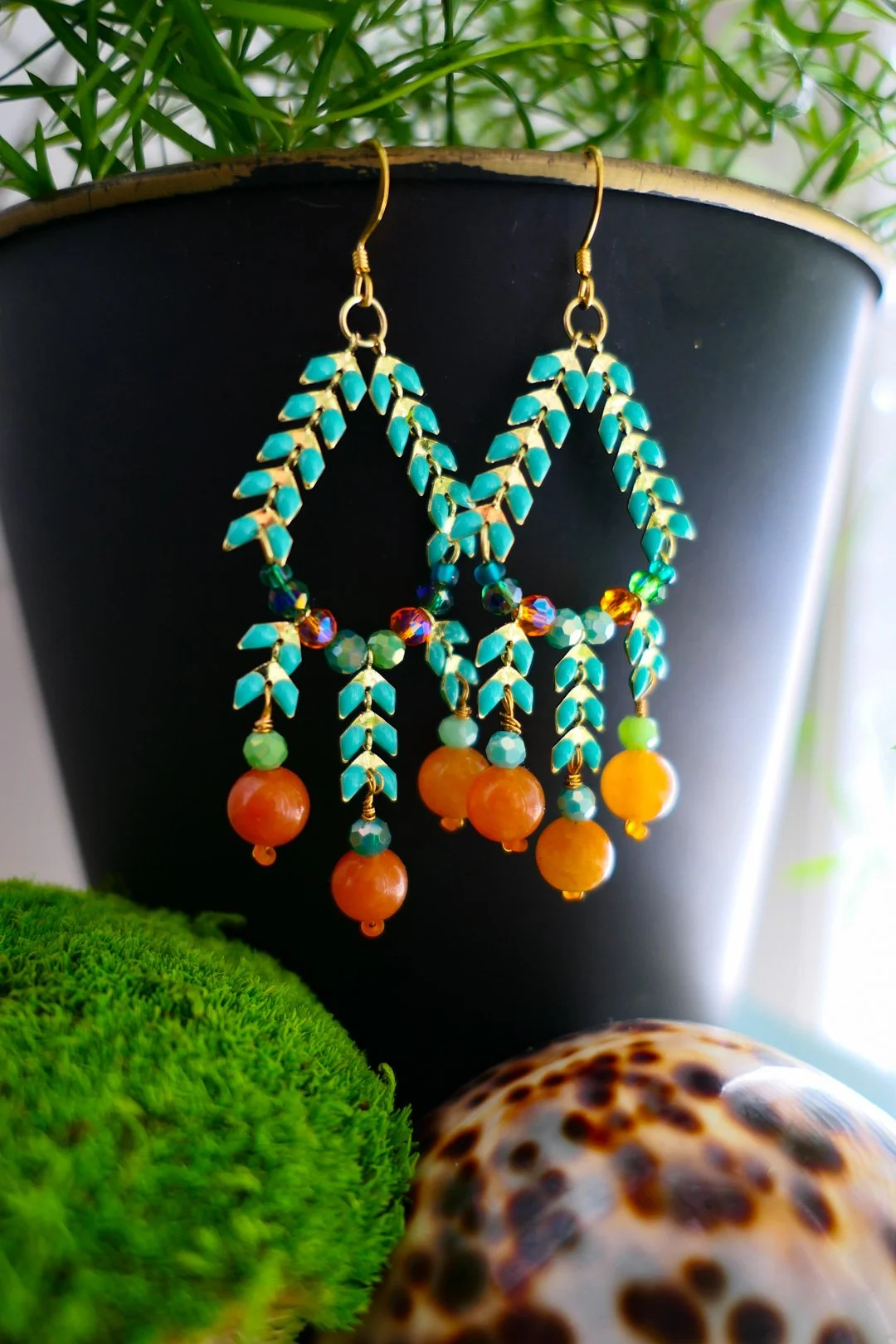 Juicy Oranges Aventurine Earrings