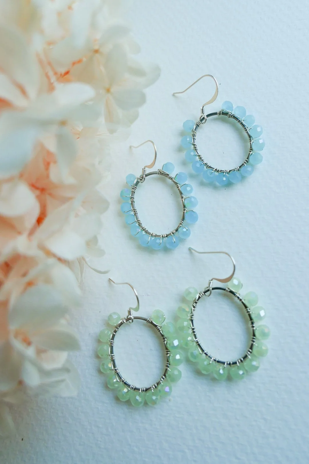 Halo Glass Bead Hoops