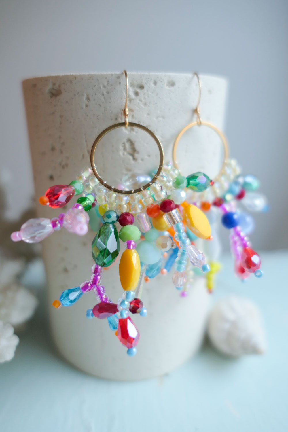 What a Mess! Glass Bead Earrings (M)