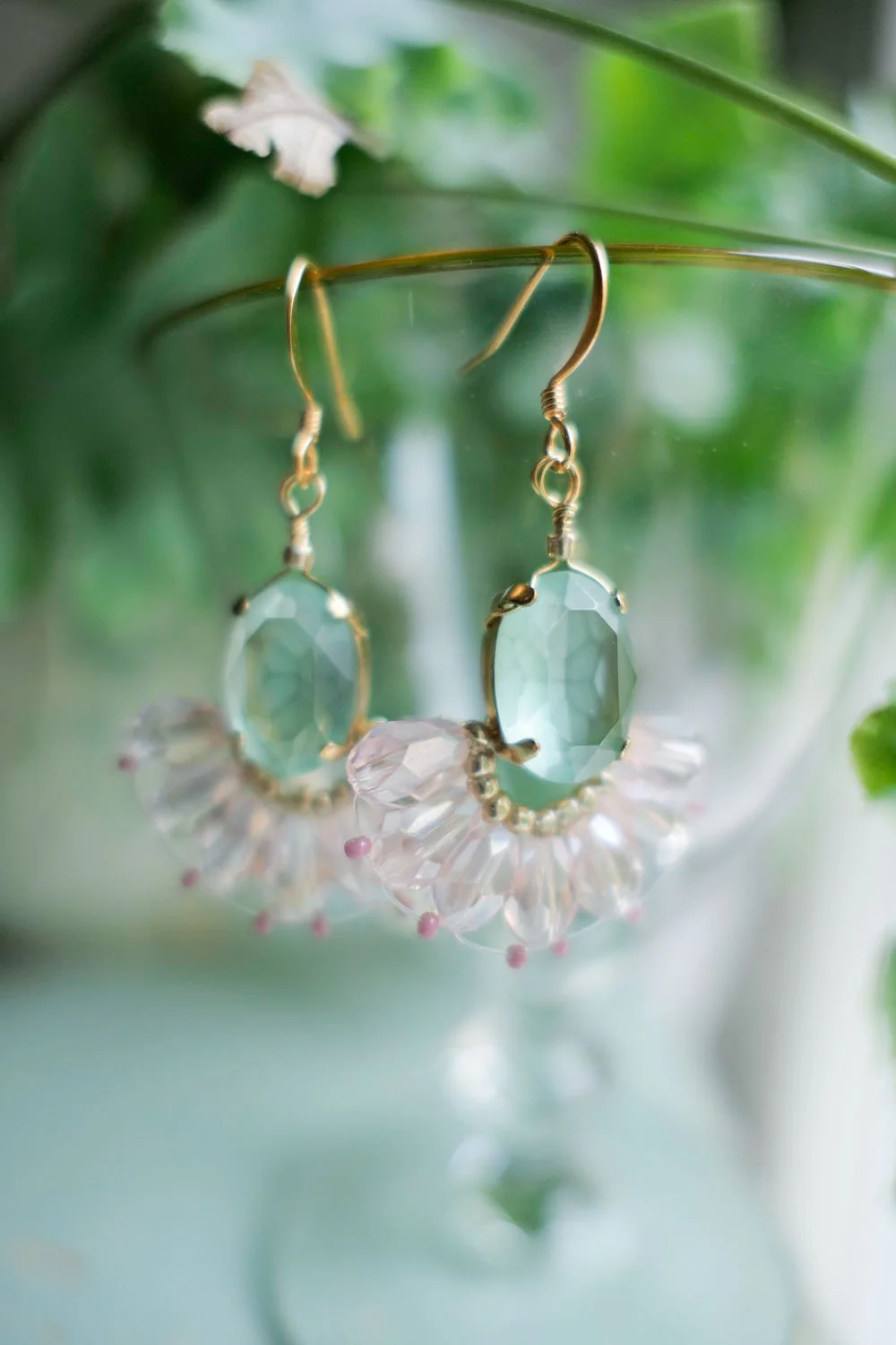 Frosted Eucalyptus Earrings