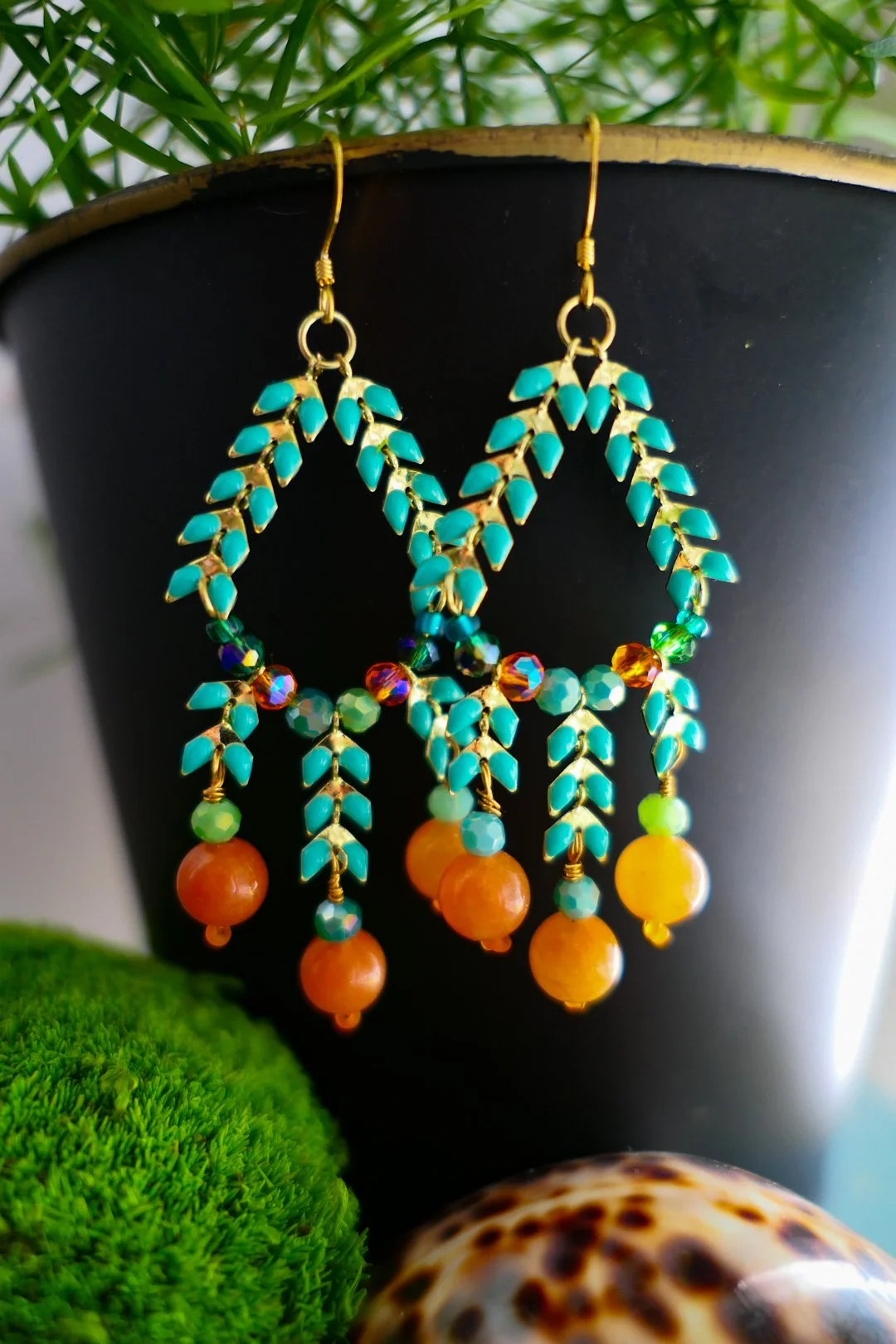 Juicy Oranges Aventurine Earrings