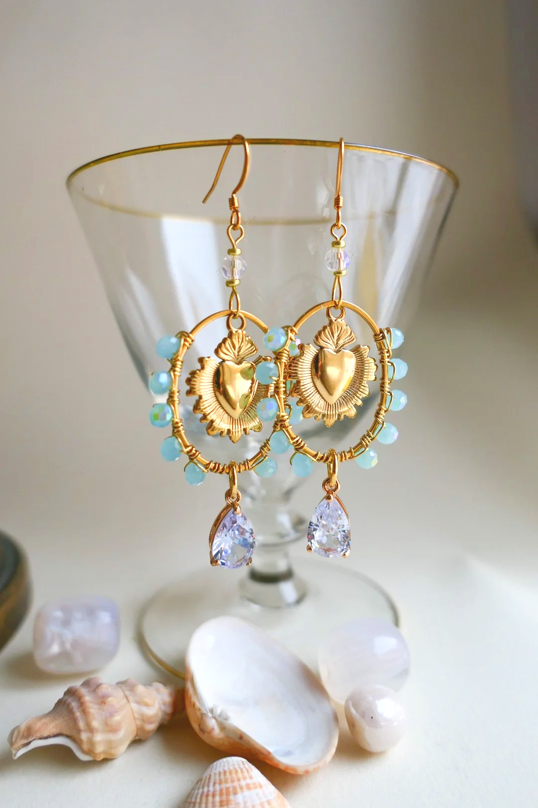 Sparkling Heart Earrings