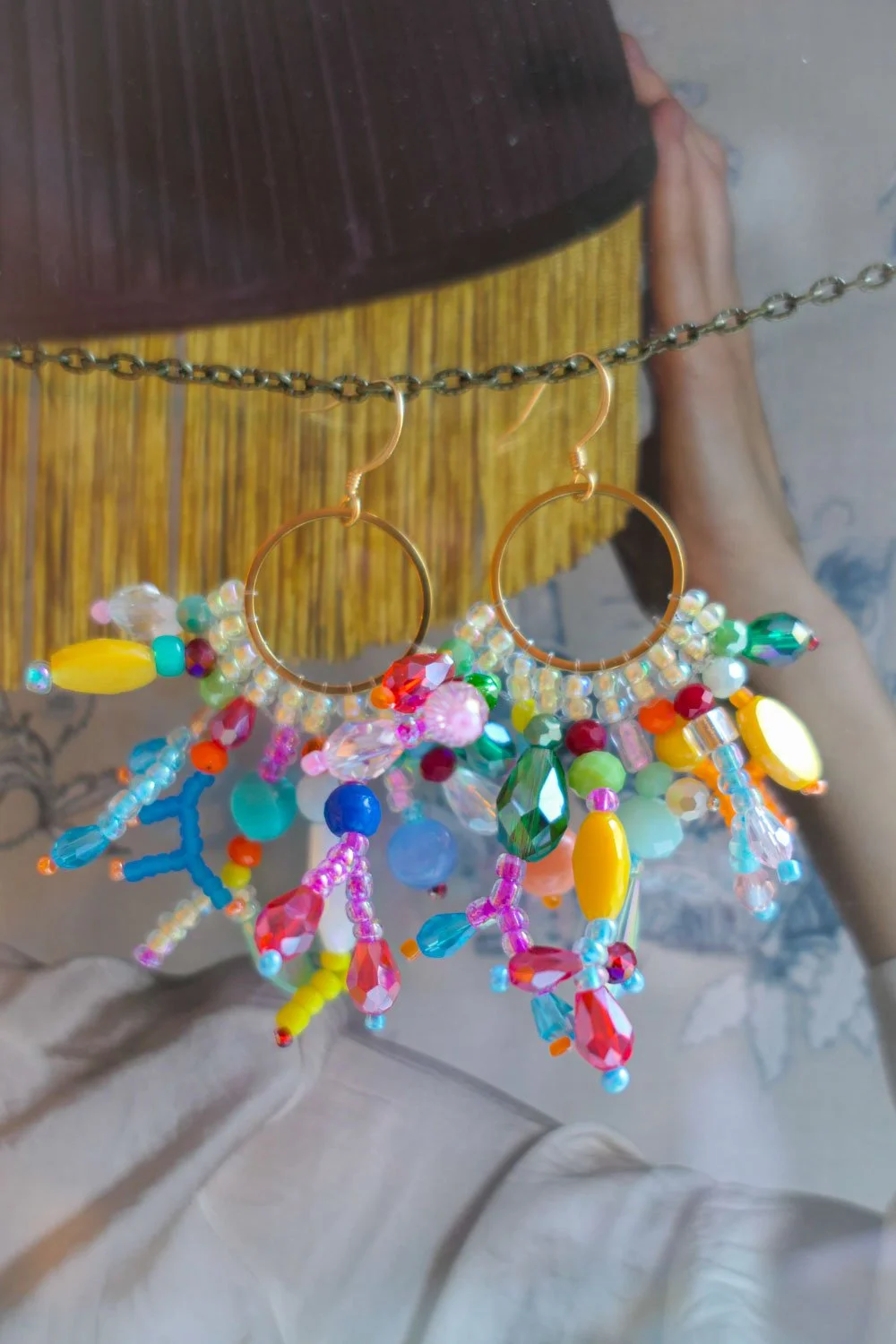 What a Mess! Glass Bead Earrings (M)