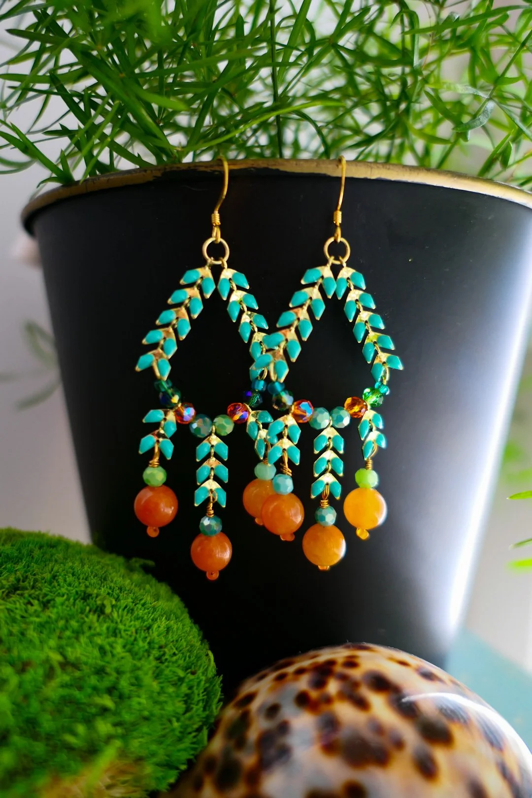 Juicy Oranges Aventurine Earrings