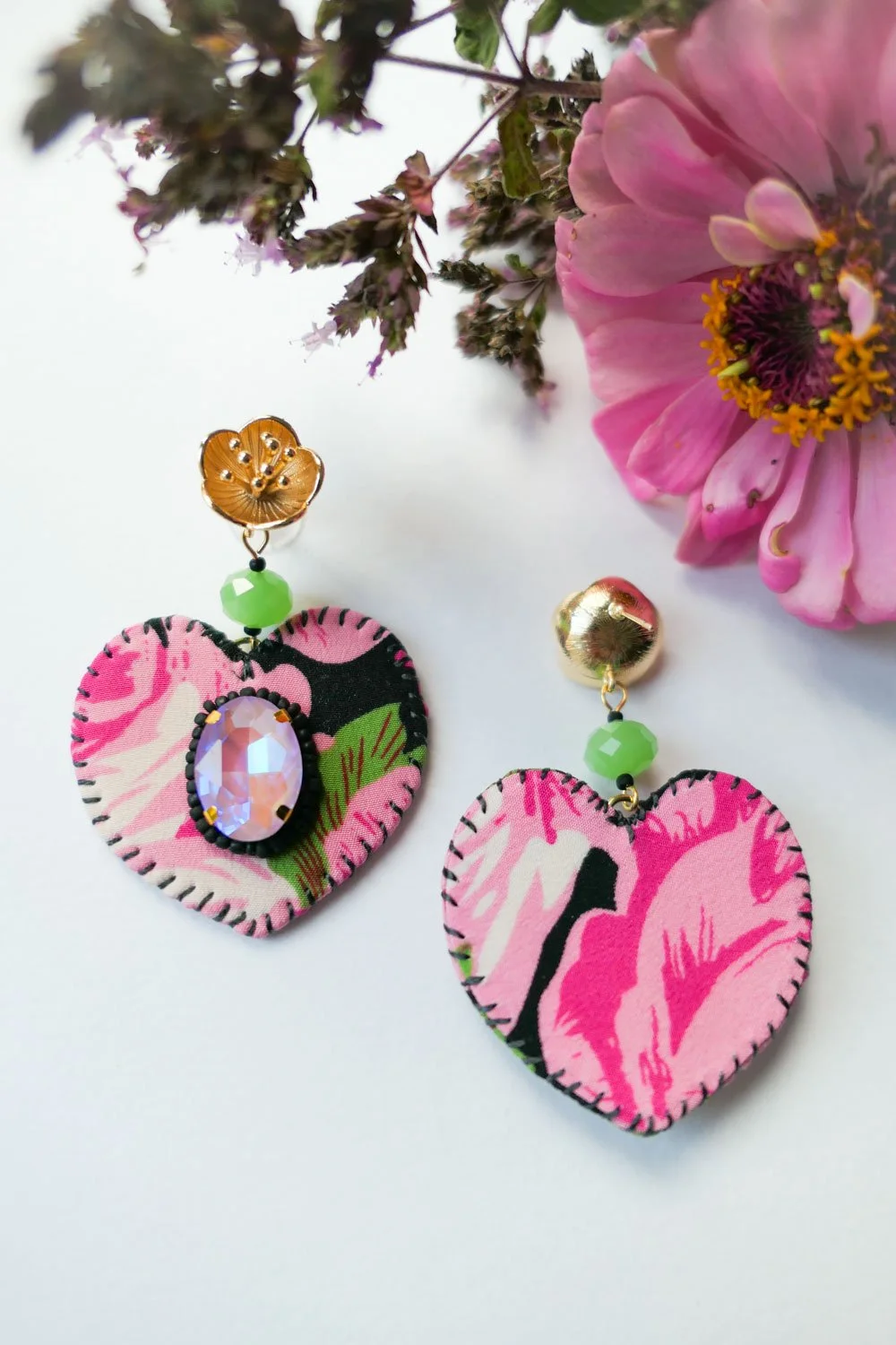 Silk Rose Earrings | Lilac