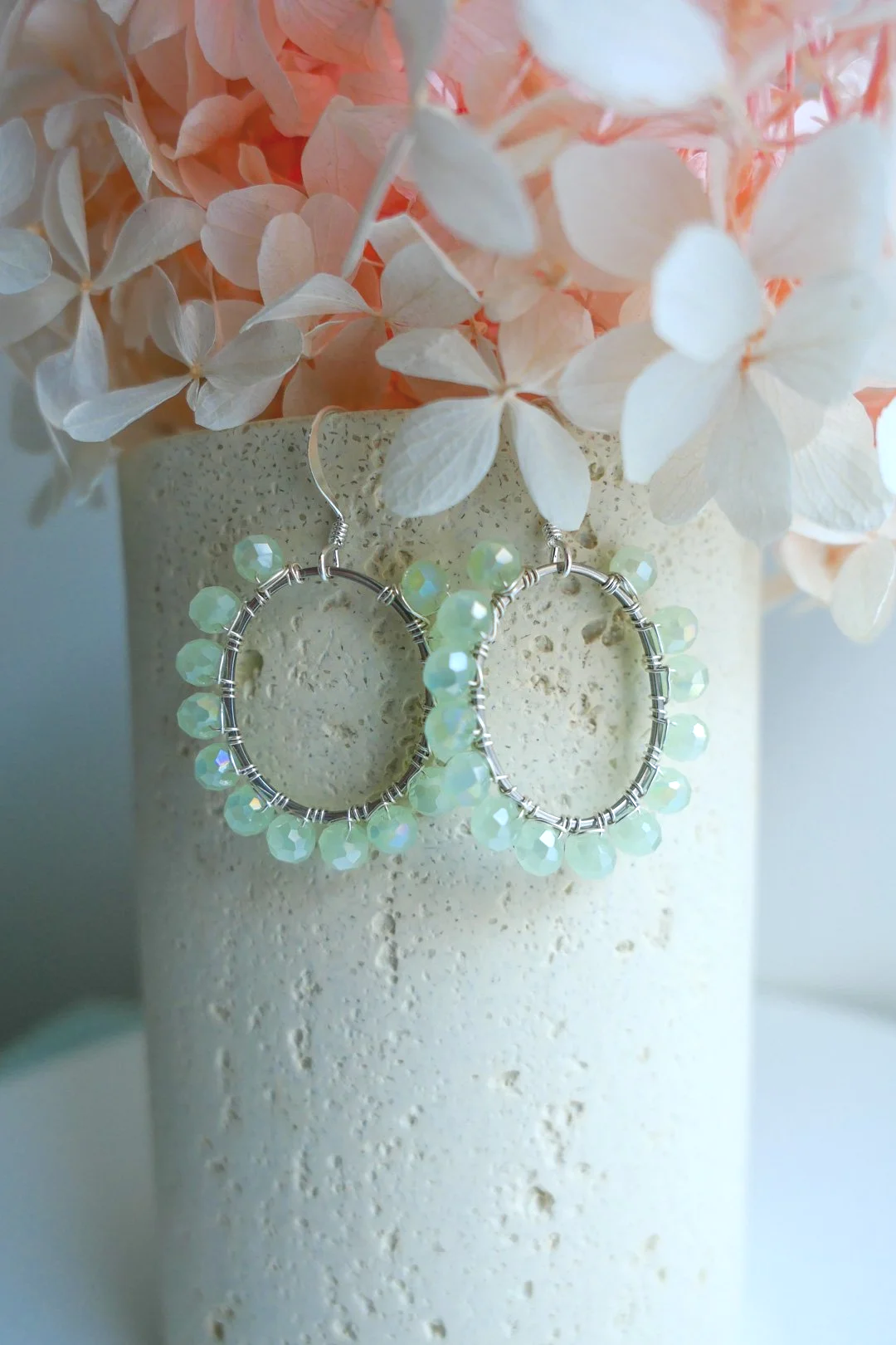 Halo Glass Bead Hoops