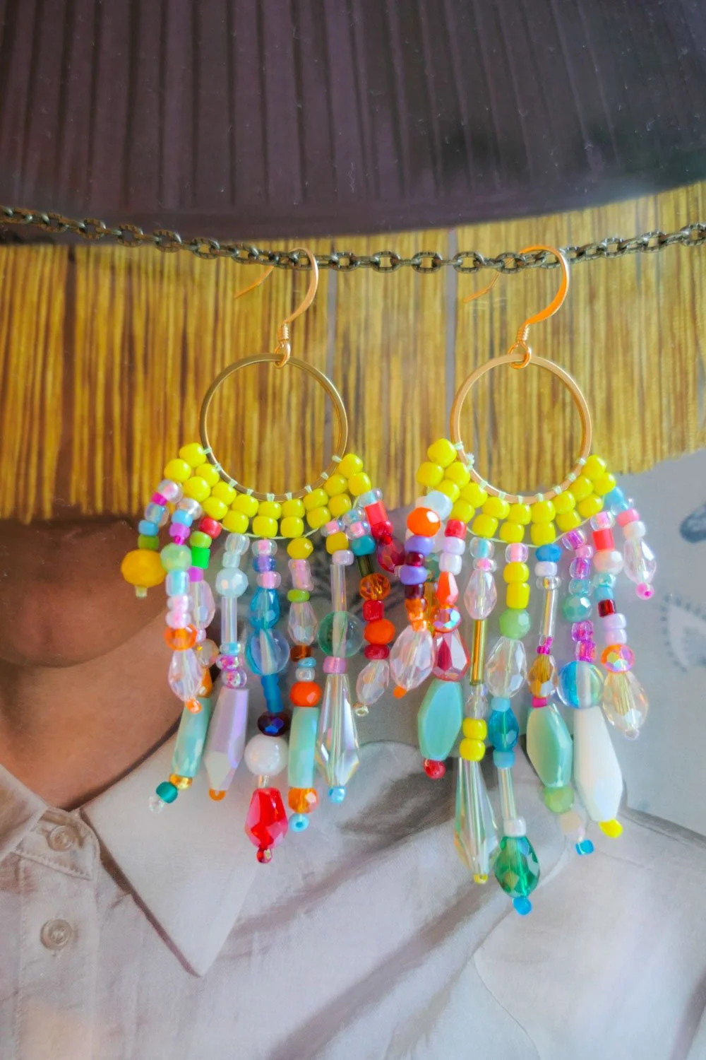 Color Drops Glass Bead Earrings