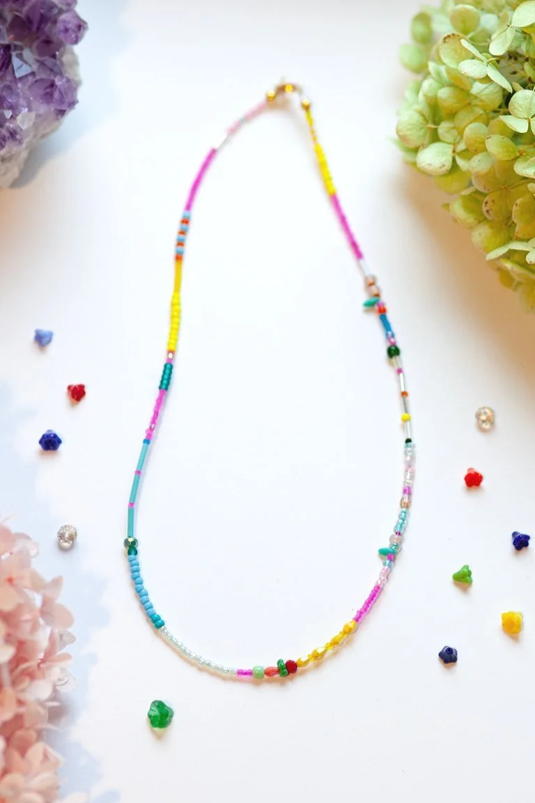 Fun | Glass Bead Pip Necklace