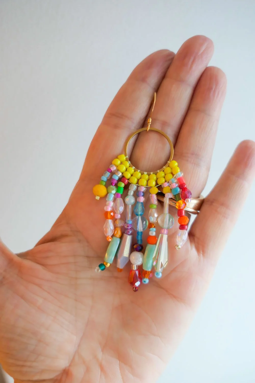 Color Drops Glass Bead Earrings