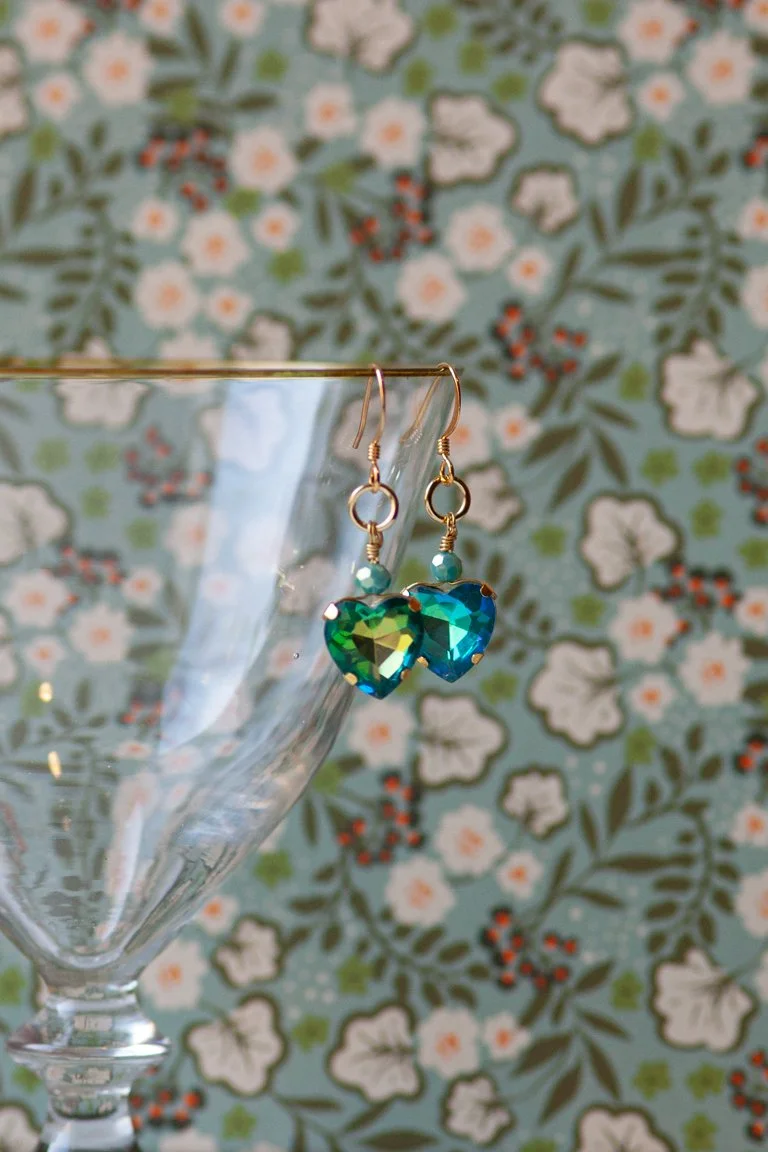Sparkling Heart Earrings