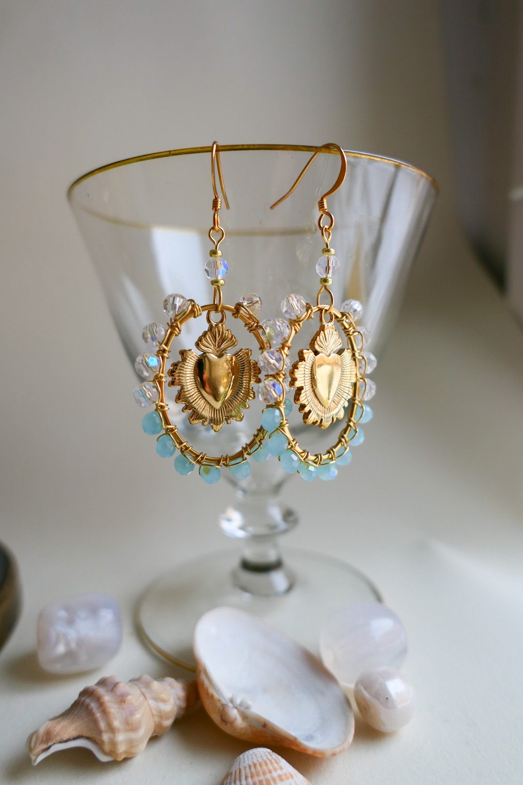 Flaming Heart Earrings