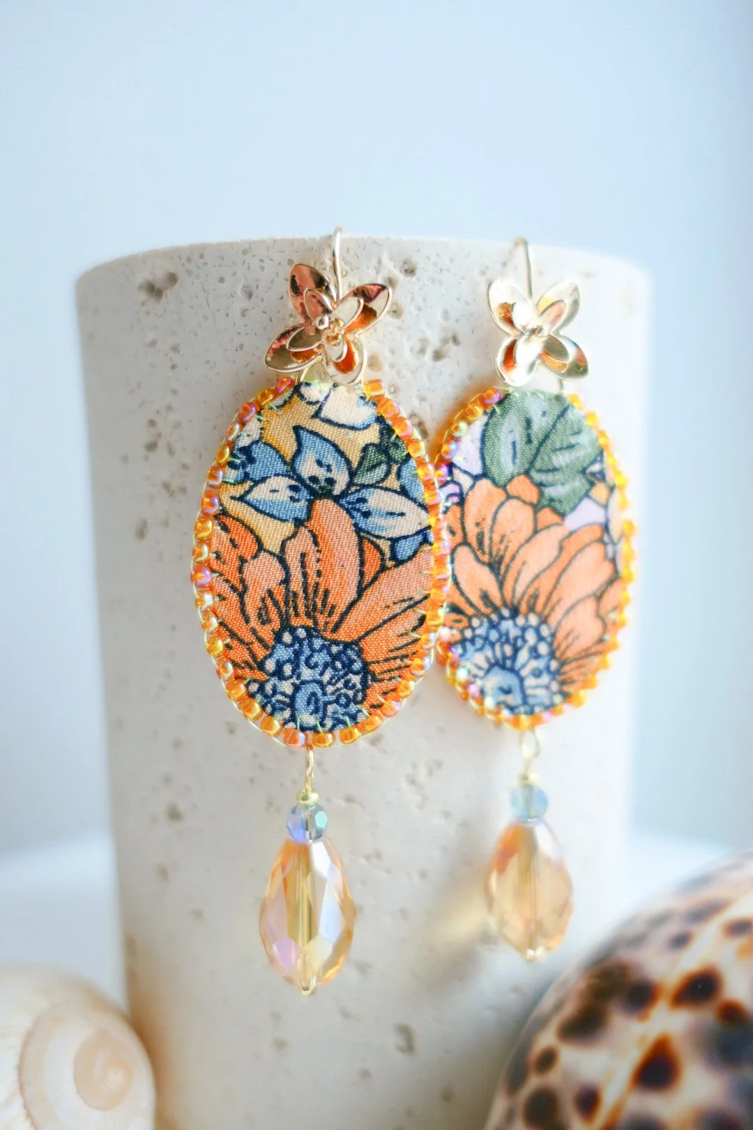 Floral Light Silk Earrings