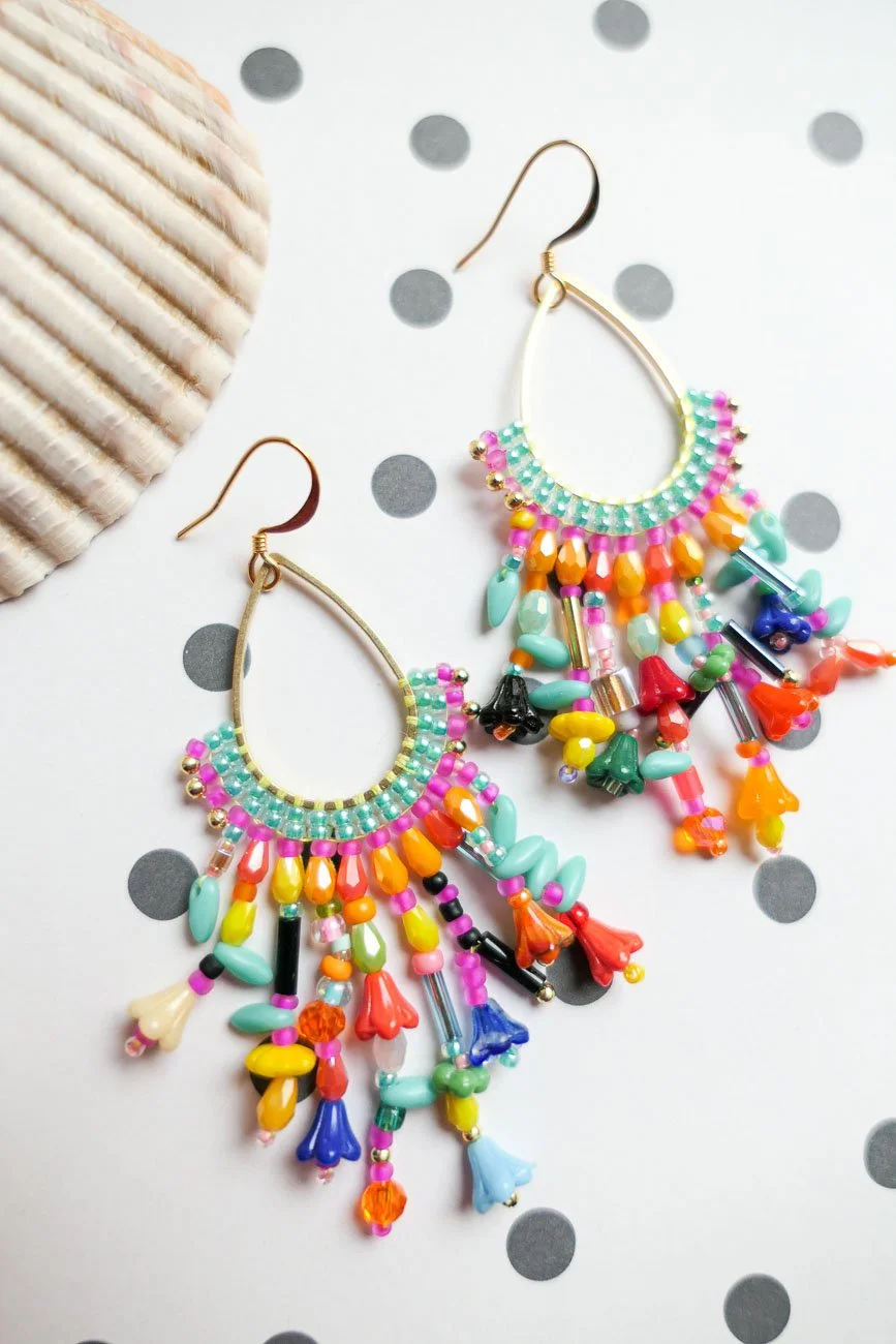dy Drops Glass Bead Earrings