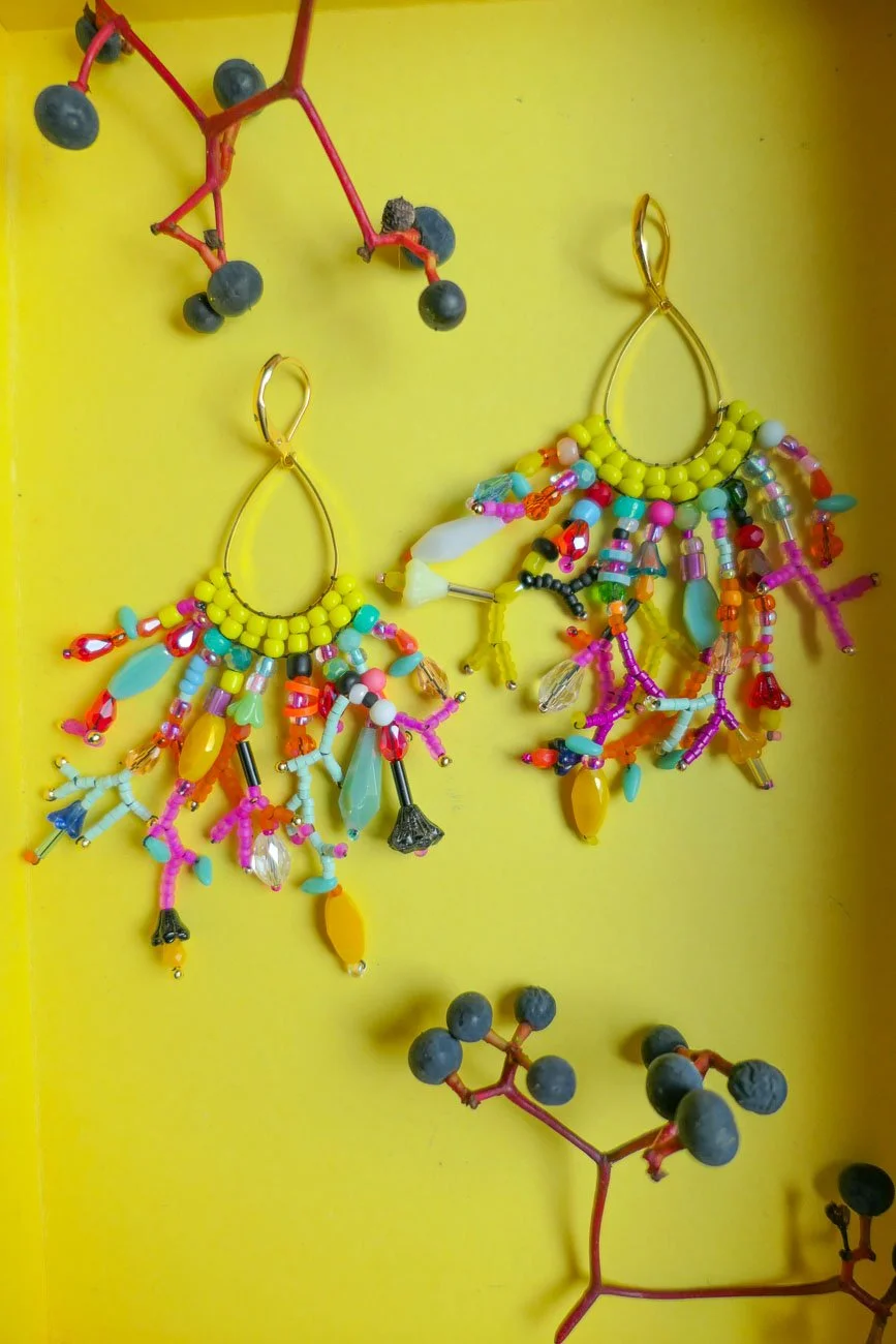 What a Mess! Glass Bead Earrings