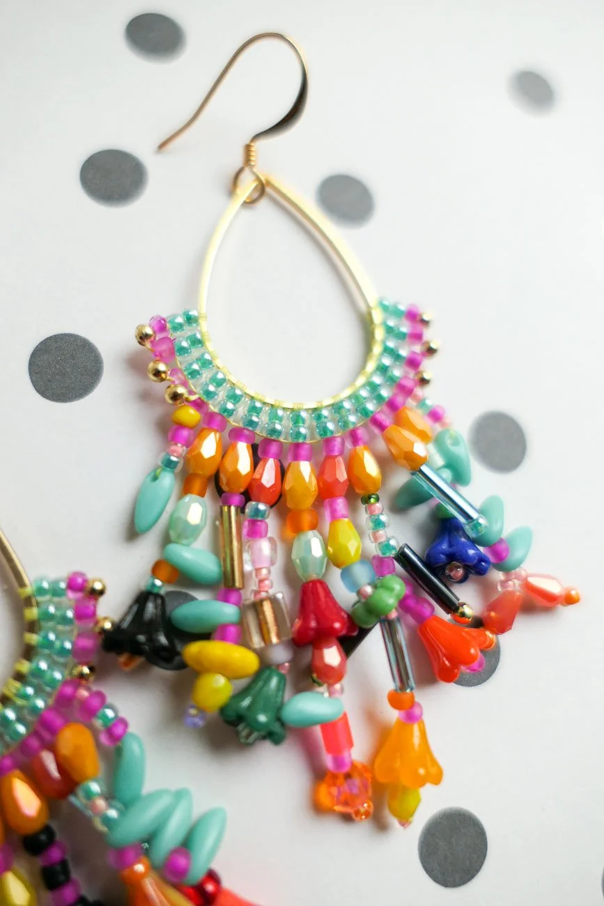 dy Drops Glass Bead Earrings