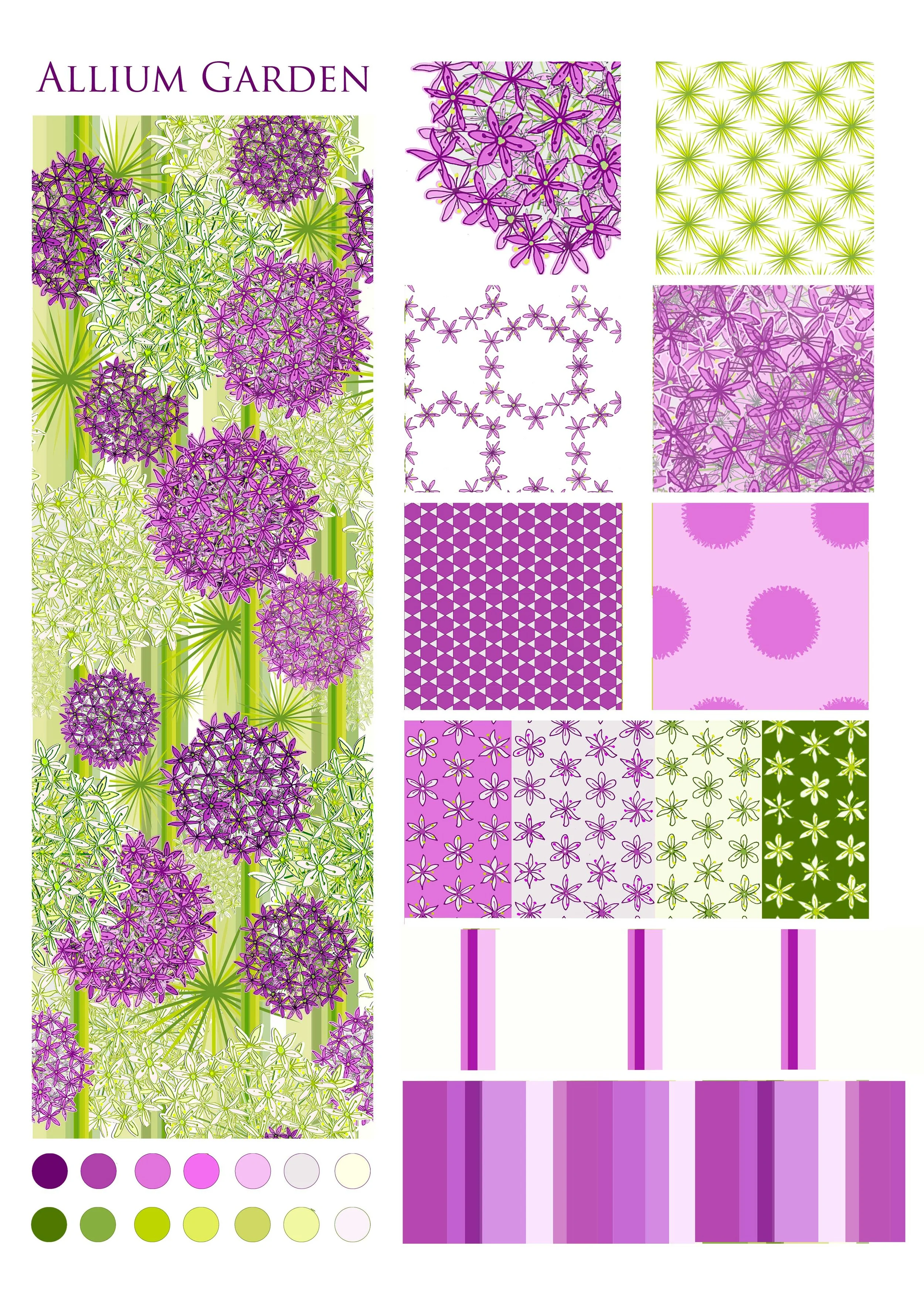 Alium Garden Purple Layout