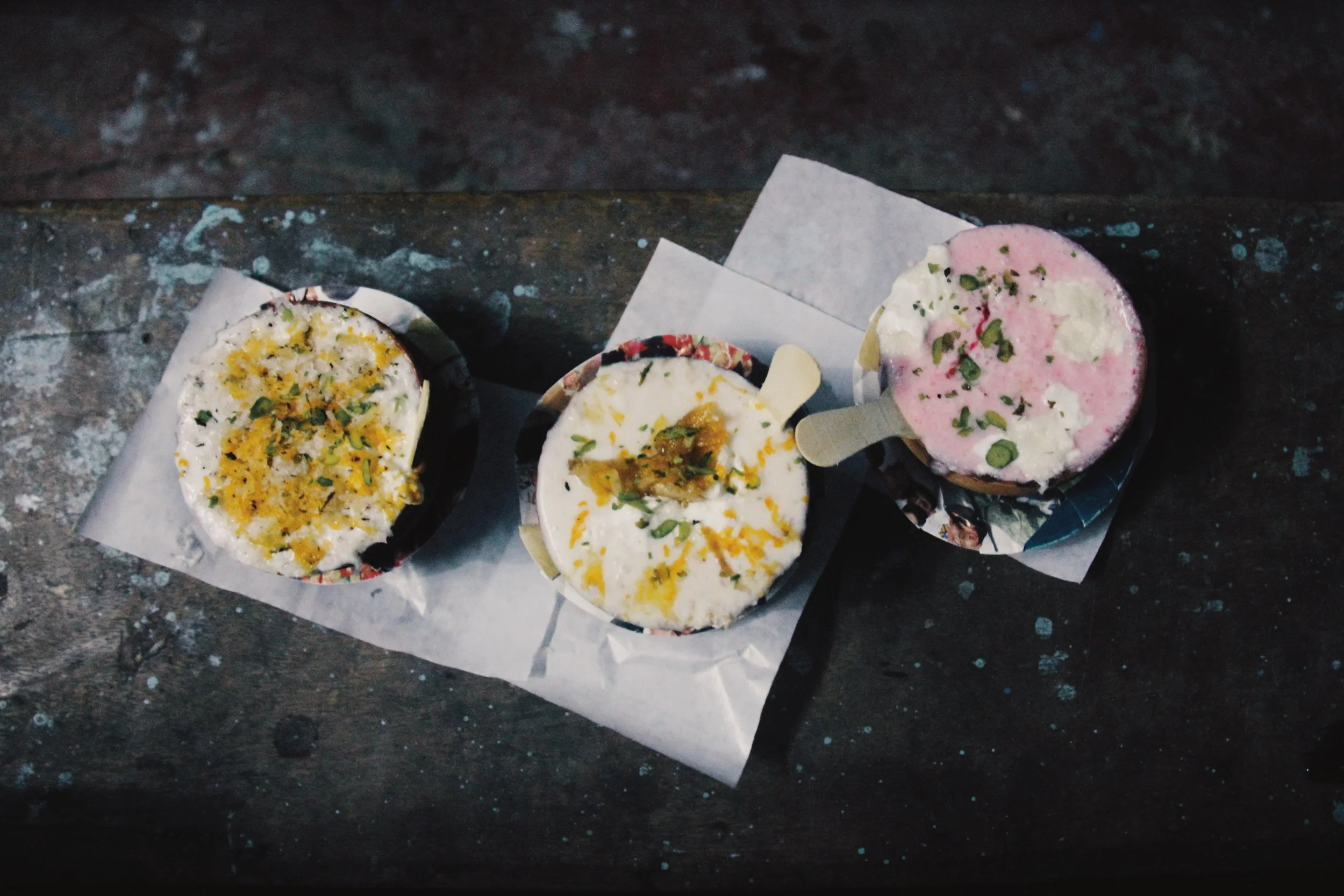Three of those infamous Blue Moon Lassi's.