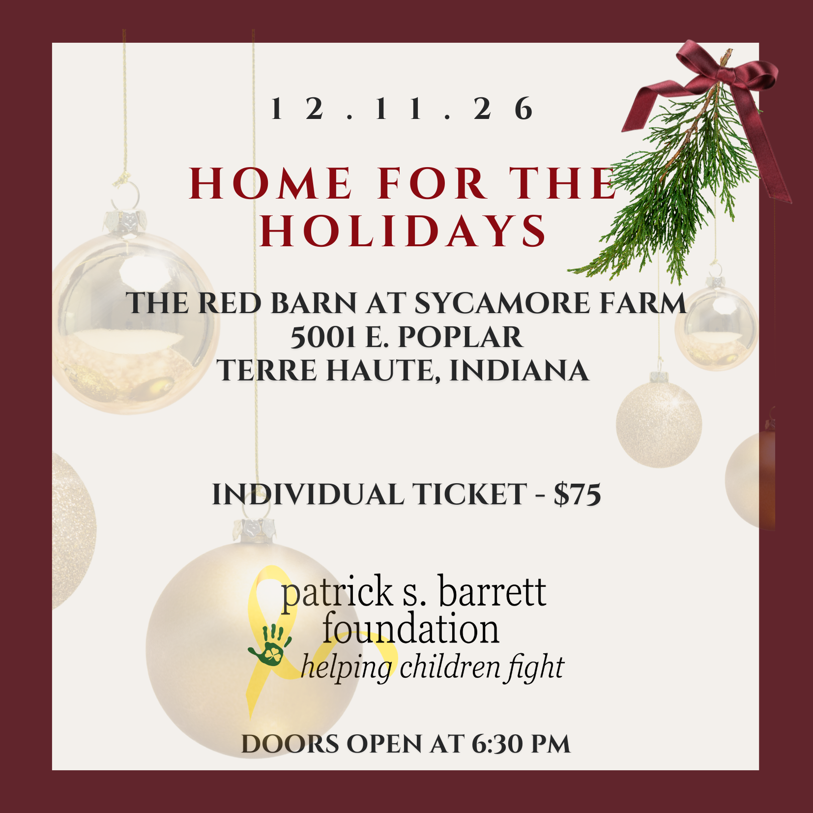 Home for the Holidays Individual ticket