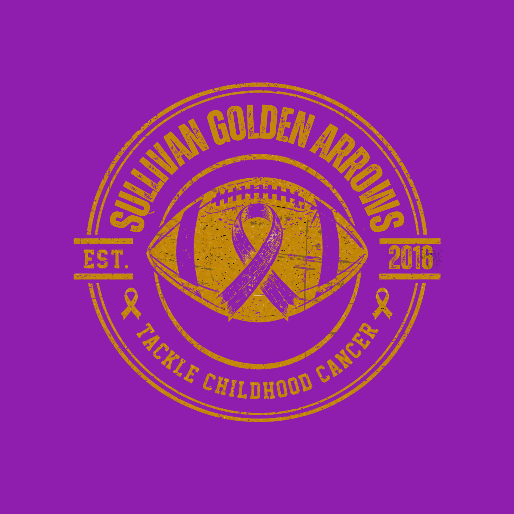 2026 Sullivan Golden Arrows Tackle Childhood Cancer Merchandise
