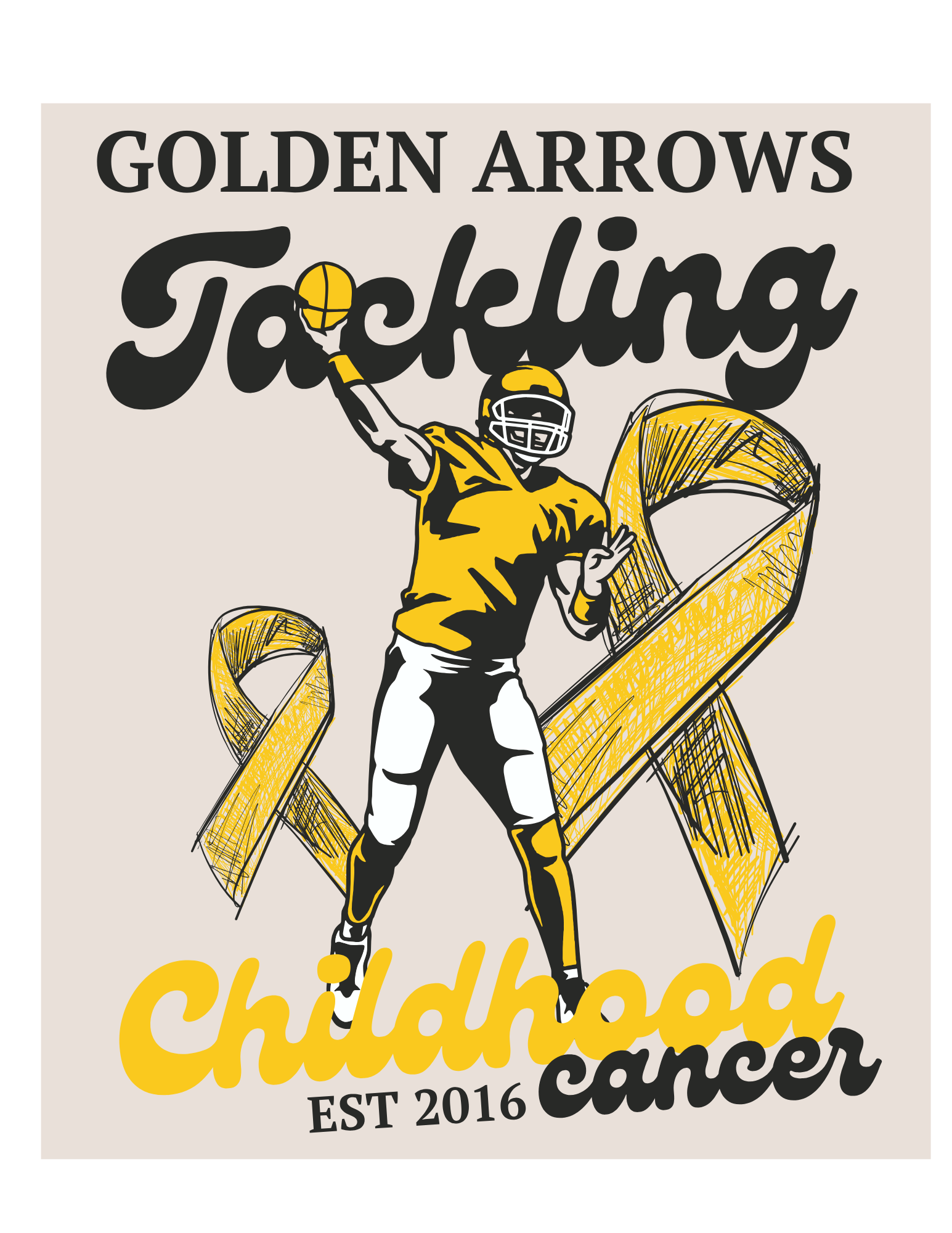 2025 Golden Arrows Tackle Childhood Cancer Merchandise