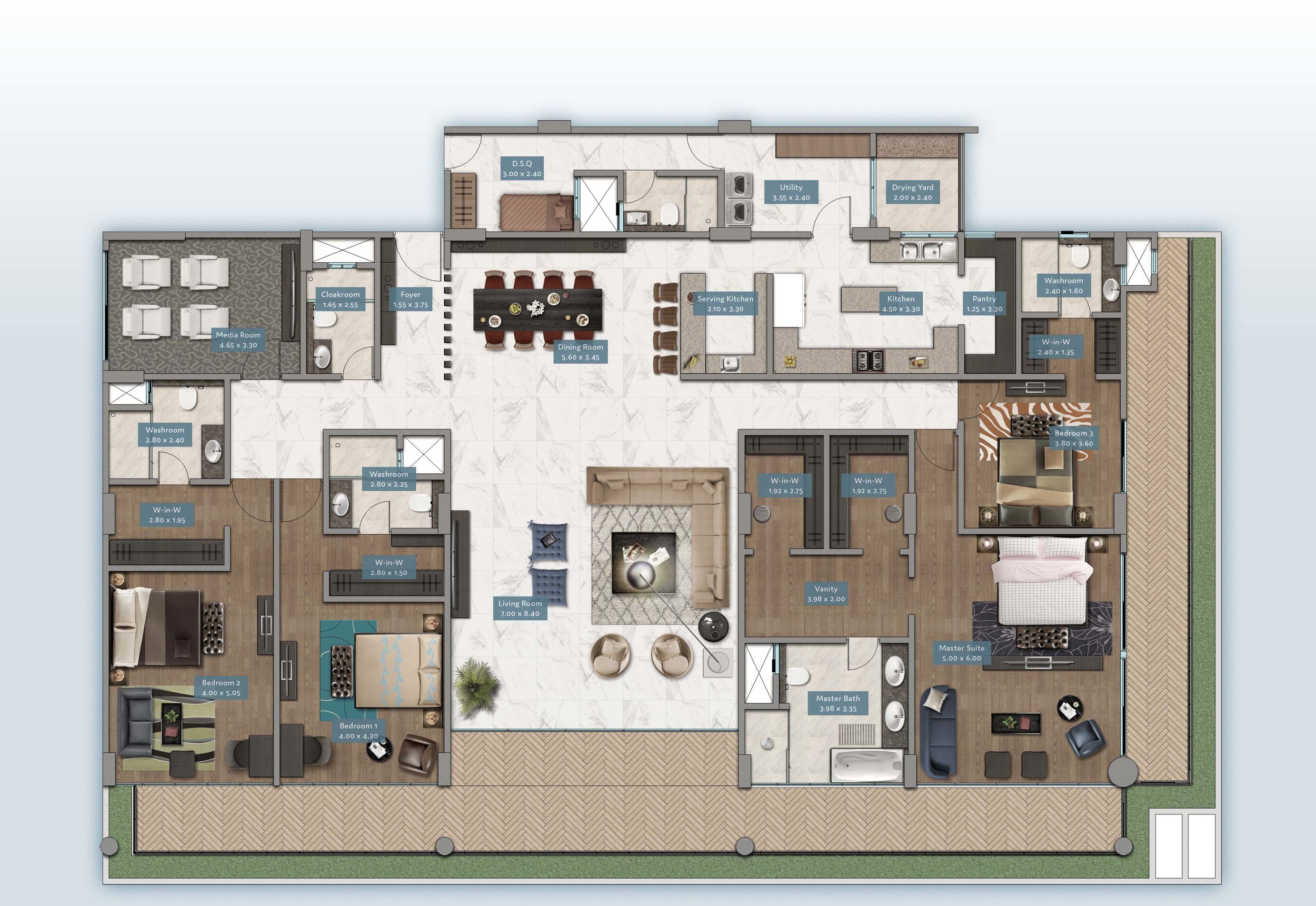Shanzu View Home | Floorplan | No. 1 & 6