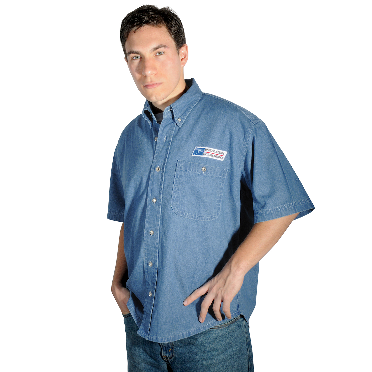 Style 148SS Postal Denim Shirt – Short Sleeve, Imported