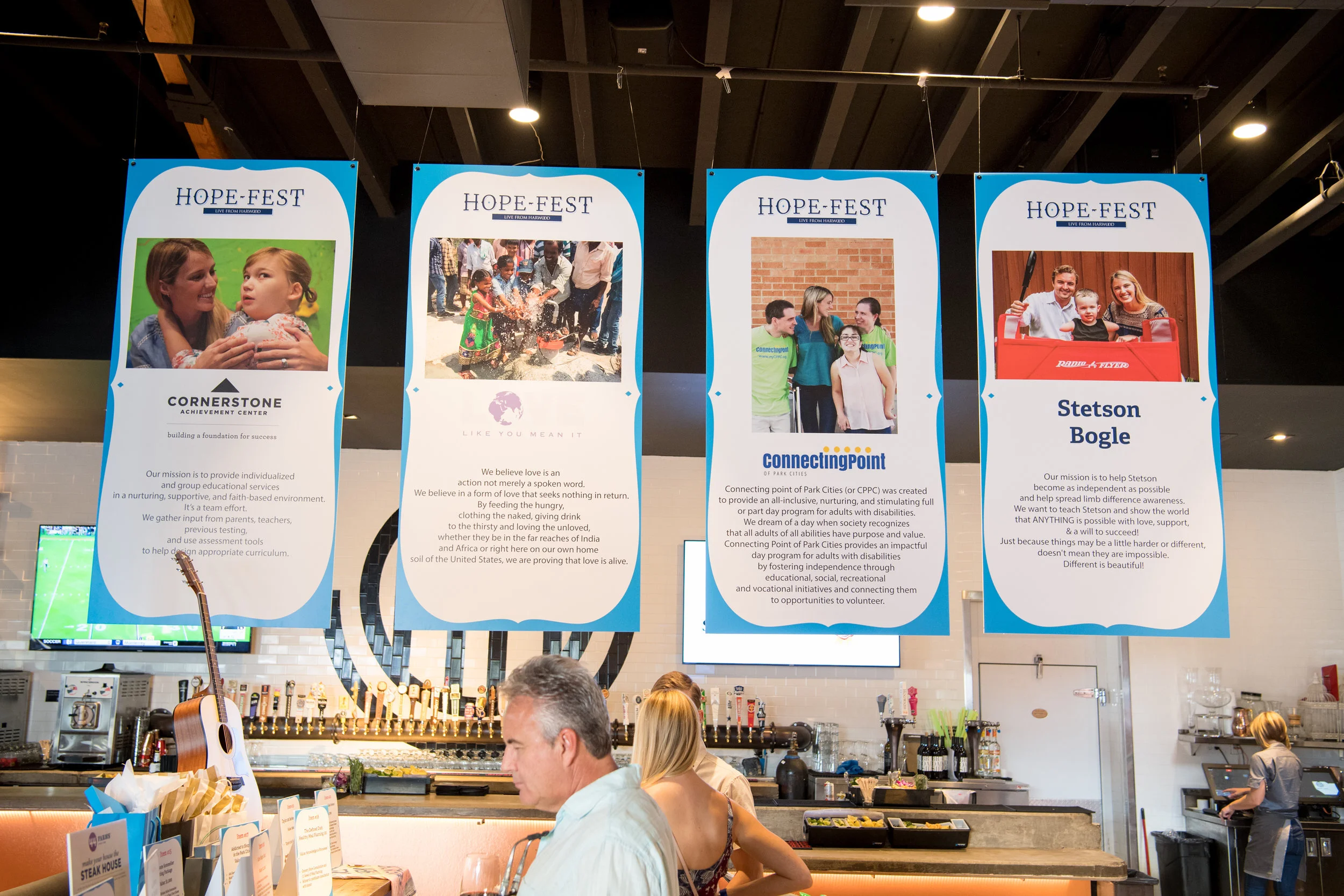 Copy of Raising over $230,000, Hope Fest: Live from HARWOOD benefitted three charitable organizations for a local and global impact.