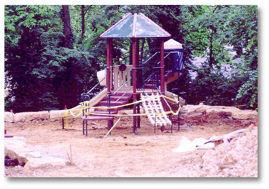 The Children’s play area as seen from the Pavilion.