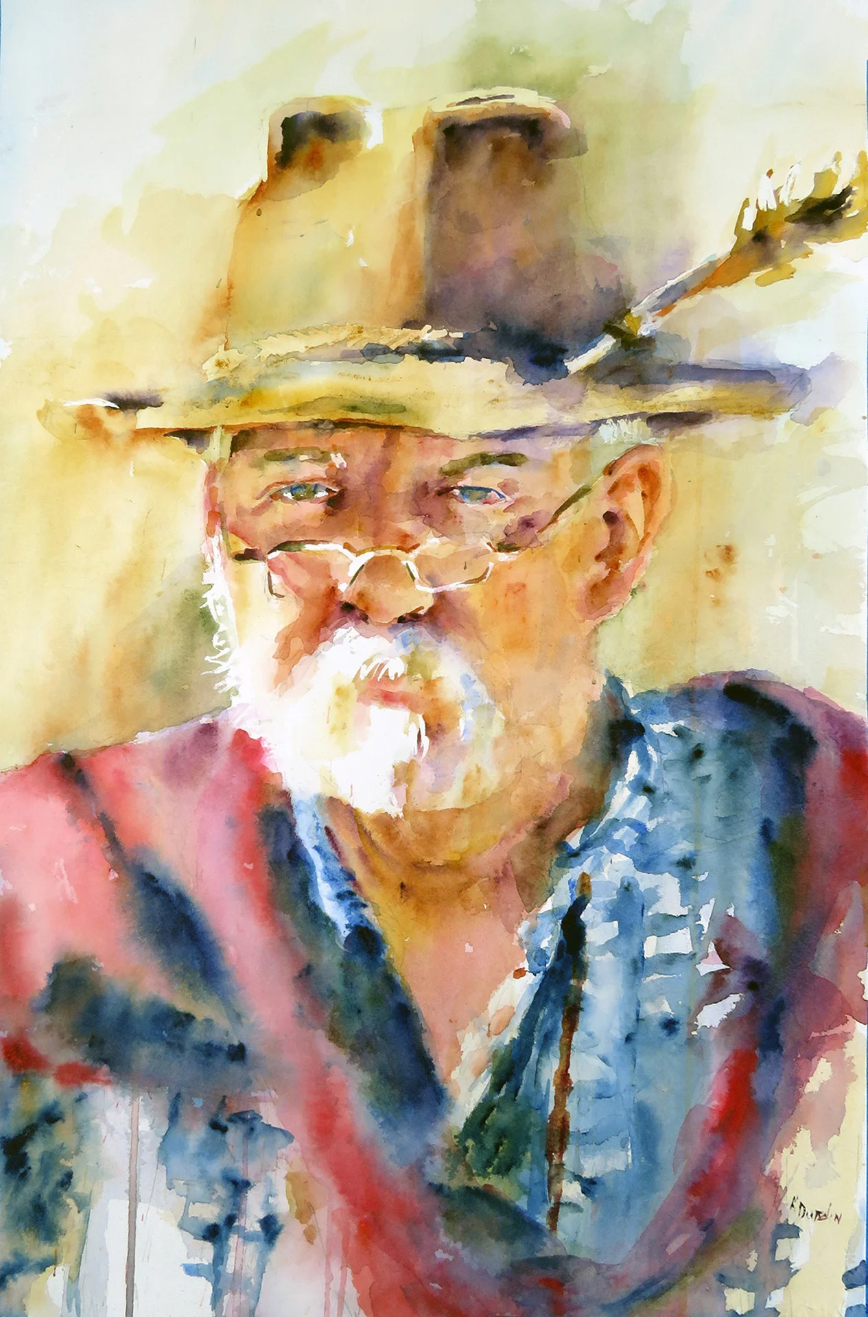 Leather Feather, Tallahassee Watercolor Society 2017 Tristate Award of Merit