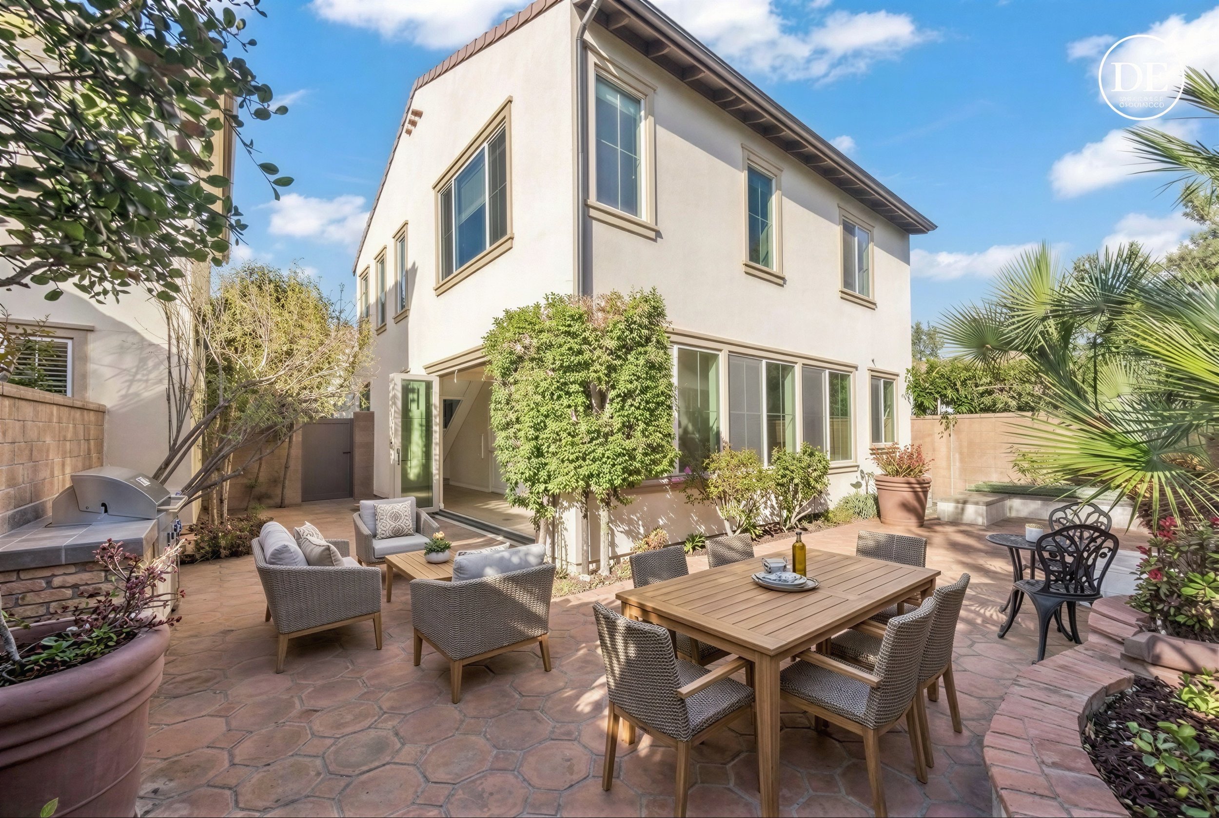 Private backyard with no rear neighbor in Portola Springs Irvine