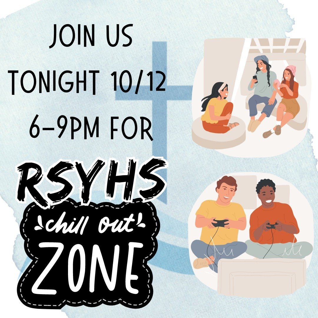 High school students are invited to chill with your peers at River Sparta Church tonight - any and all high schoolers welcome.
- We're having Mrs. Val's ham and cheese sliders for dinner! 🤤
- We'll have a movie going, board games, video games, and s