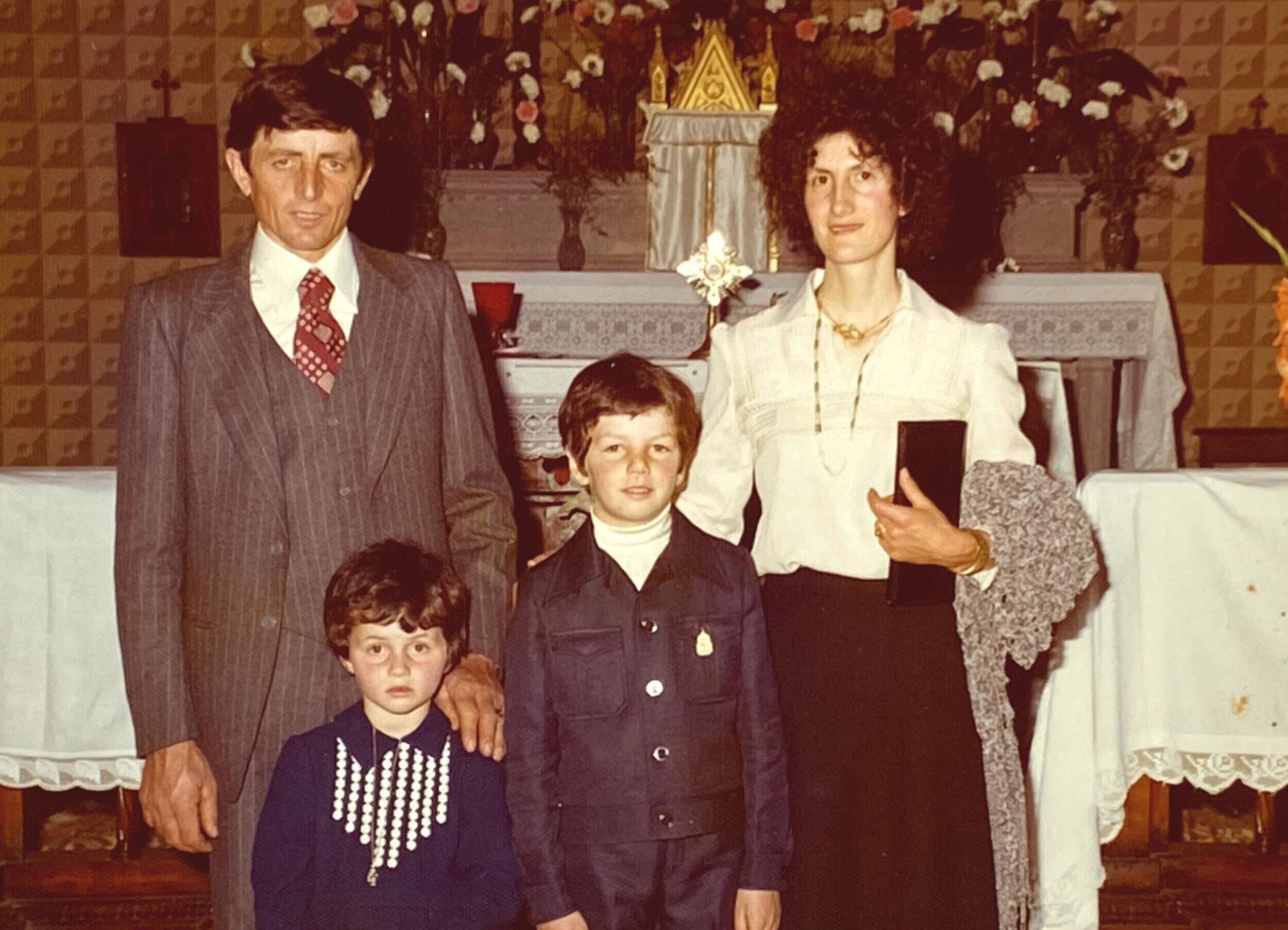 Father Giacomo, mother Carmela, brother Mauro and Rita