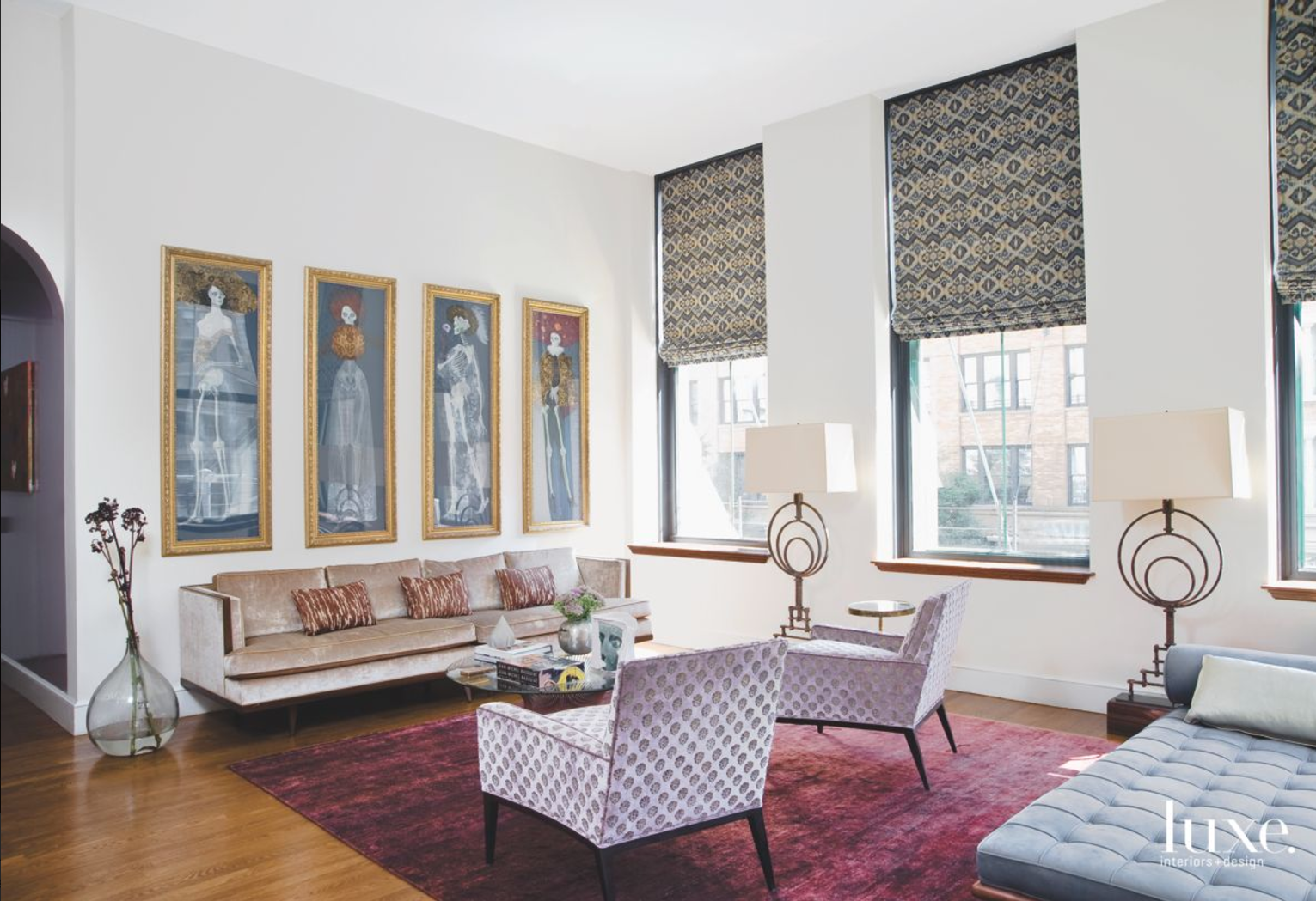  Living room:&nbsp;LUXE interiors + design 