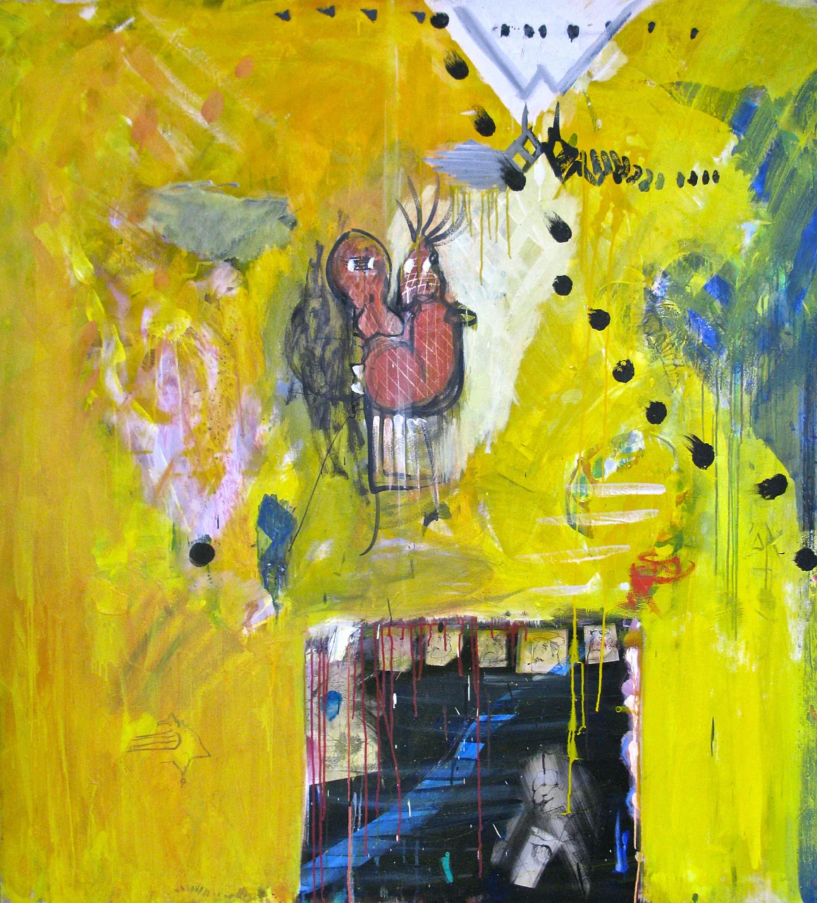 1980 La Gauloise Bleue, acrylic on canvas, 66 x 72