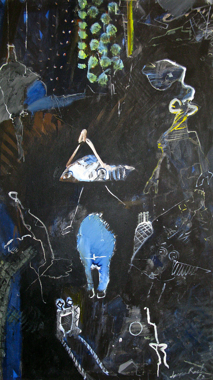  1982 The Forgotten Preposition, acrylic on canvas 