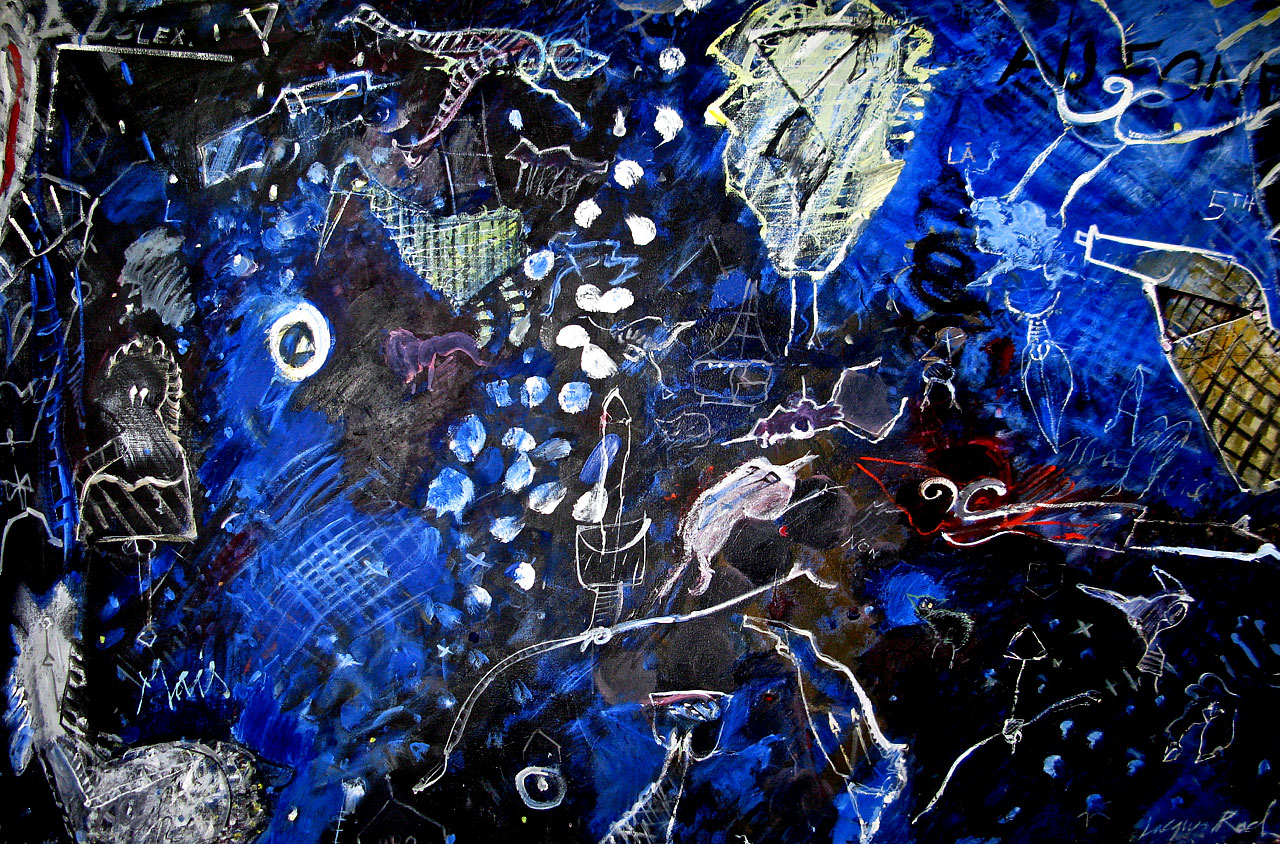 1983 The Benefit Of The Doubt, acrylic on canvas, 57 x 8