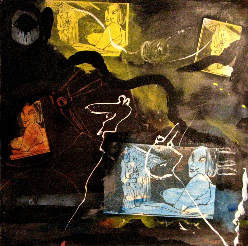 1989 L’Heure Du Loup, 30 x 30 acrylic on canvas